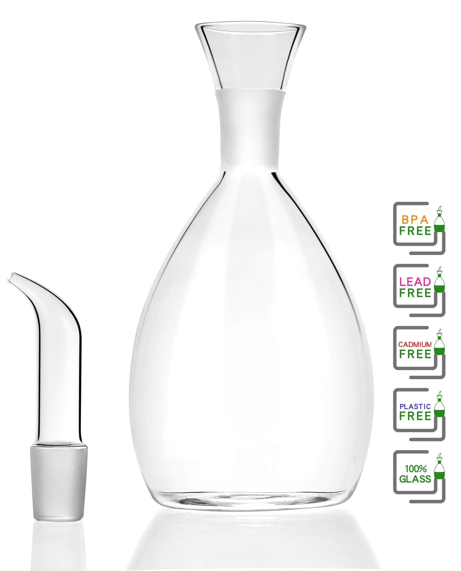 Haizeen 18 Oz / 500 Ml Olive Oil & Vinegar Dispenser With Non Drip Spout - Oil Pourer Dispensing Bottles Soap Dispenser For Kitc