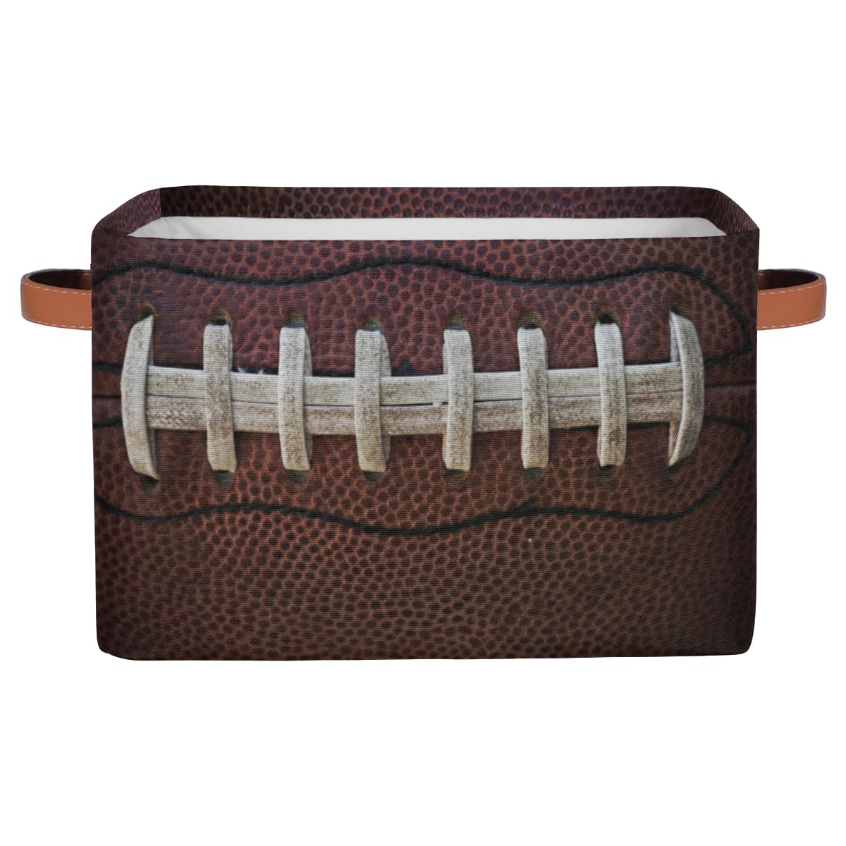 Football Storage Bin Basket, Soccer Large Toys Storage Cube Box With Handles, Collapsible Laundry Basket Rectangular Waterproof