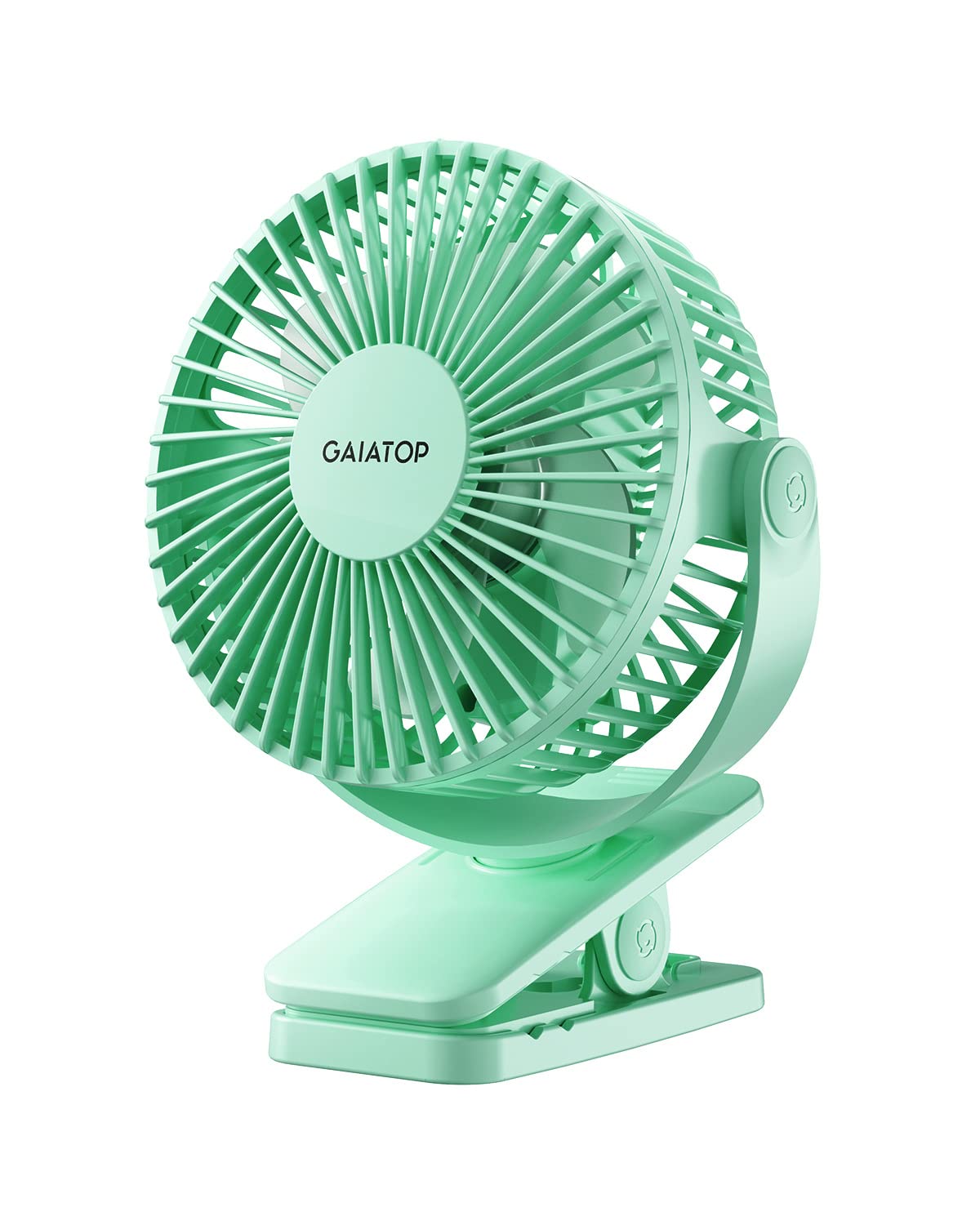 Gaiatop Portable Clip On Fan Battery Operated, Small Powerful Usb Table Fan, 3 Speed Quiet Rechargeable Mini Desk Fan, 360 Rotat
