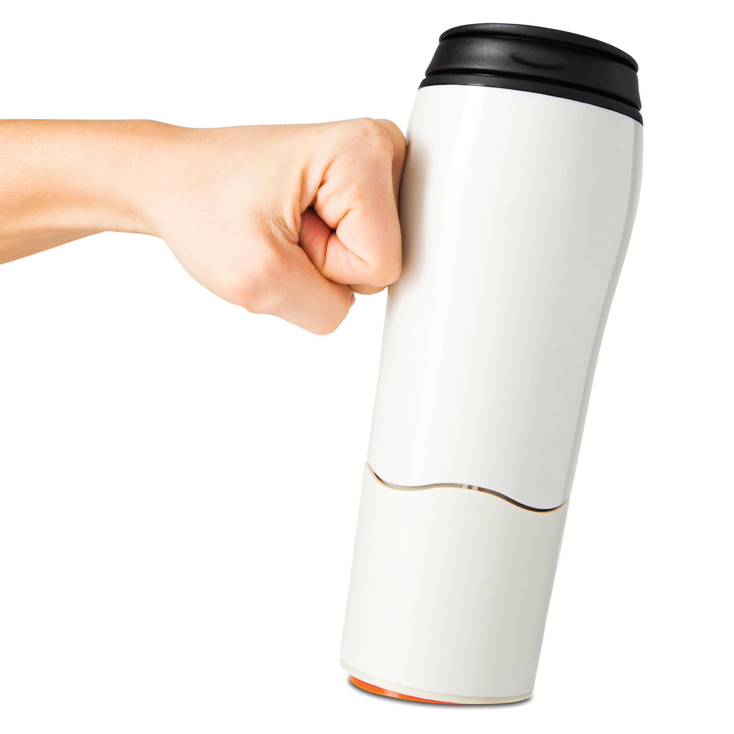 Mighty Mug Plastic Travel Mug, No Spill Double Wall Tumbler, Cold/Hot, Cup-Holder Friendly, Dishwasher Safe, (Cream, 12Oz)