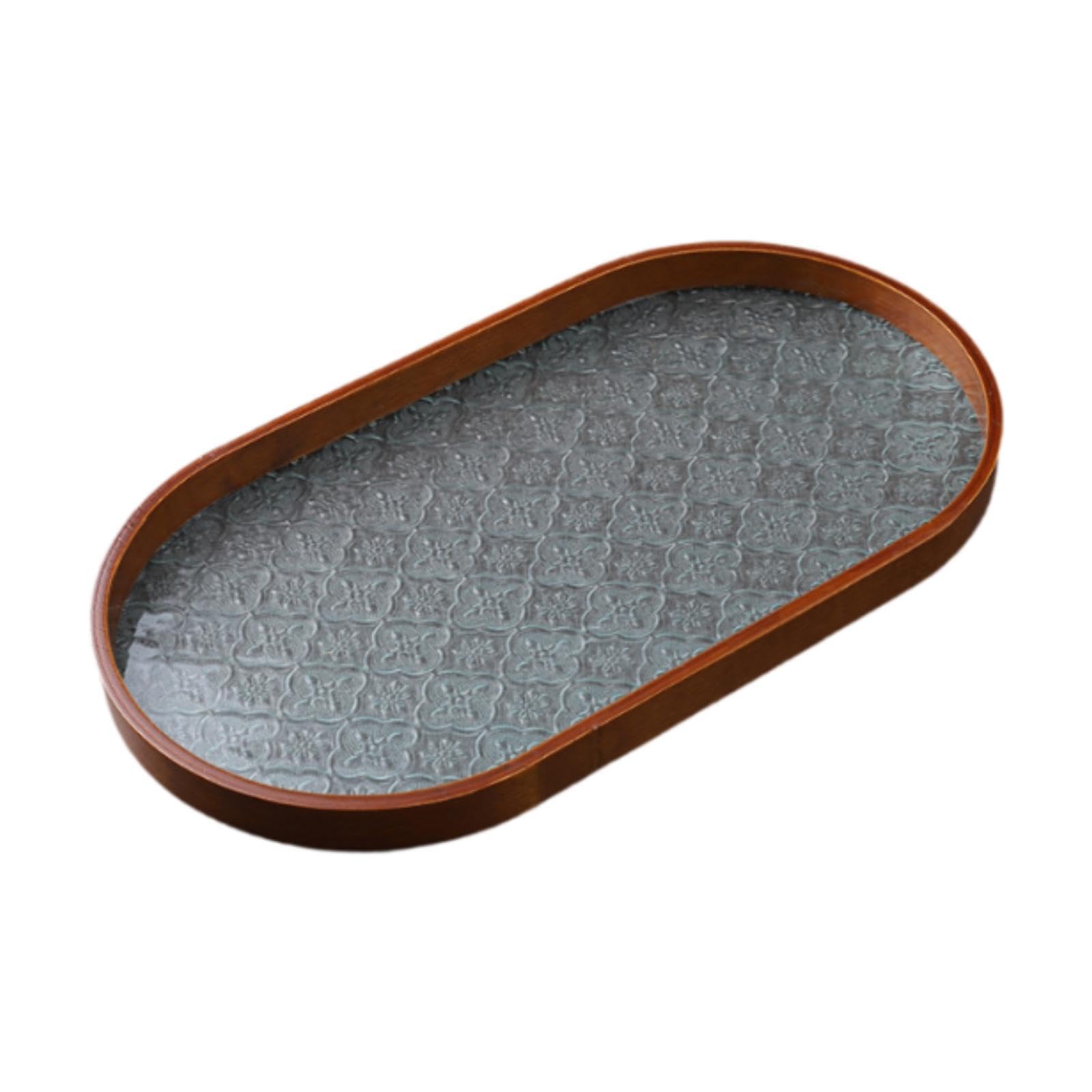 Ecomistiq Serving Tray Toilet Cosmetics Coffee Table For Home Tea Room Oval| Trays| Dinnerware & Dishes | Kitchen Dining Bar |Ho