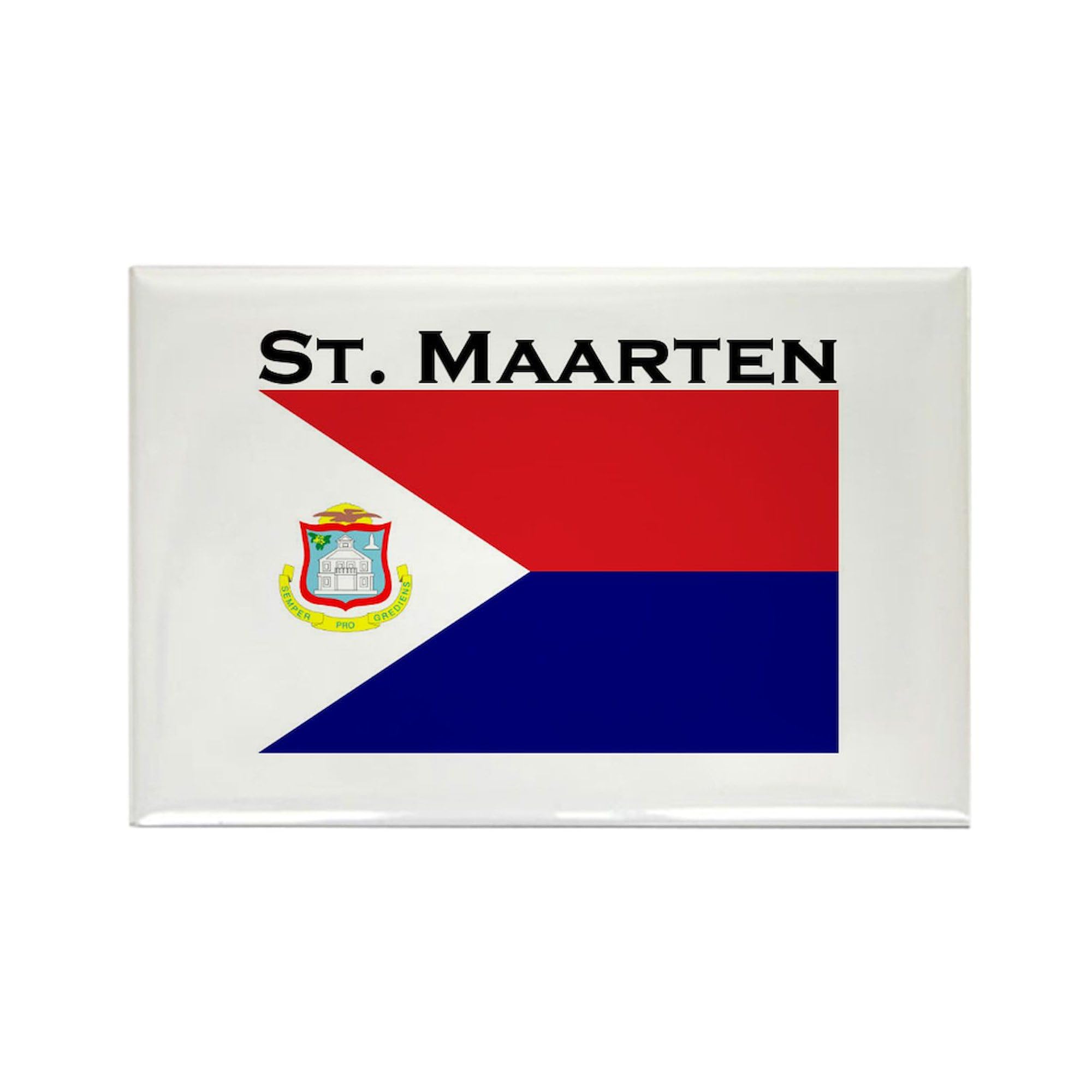 Cafepress St. Maarten Flag Rectangle Magnet, 3''X2'' Refrigerator Magnet