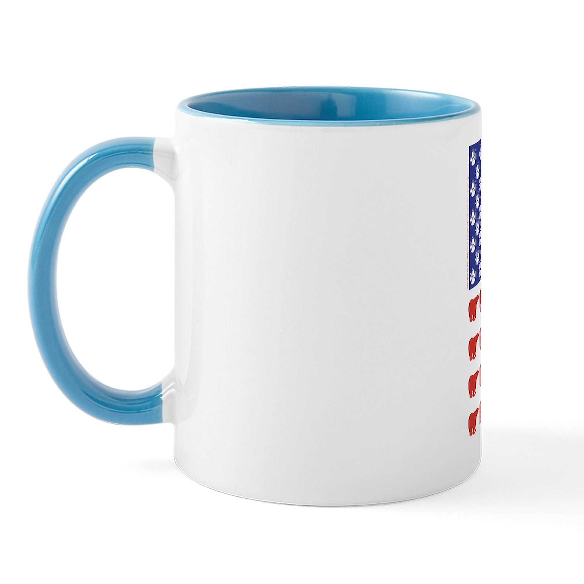 CafePress Polar Bear Patriotic Flag Print Mug 11 oz (325 ml) Ceramic Coffee Mug