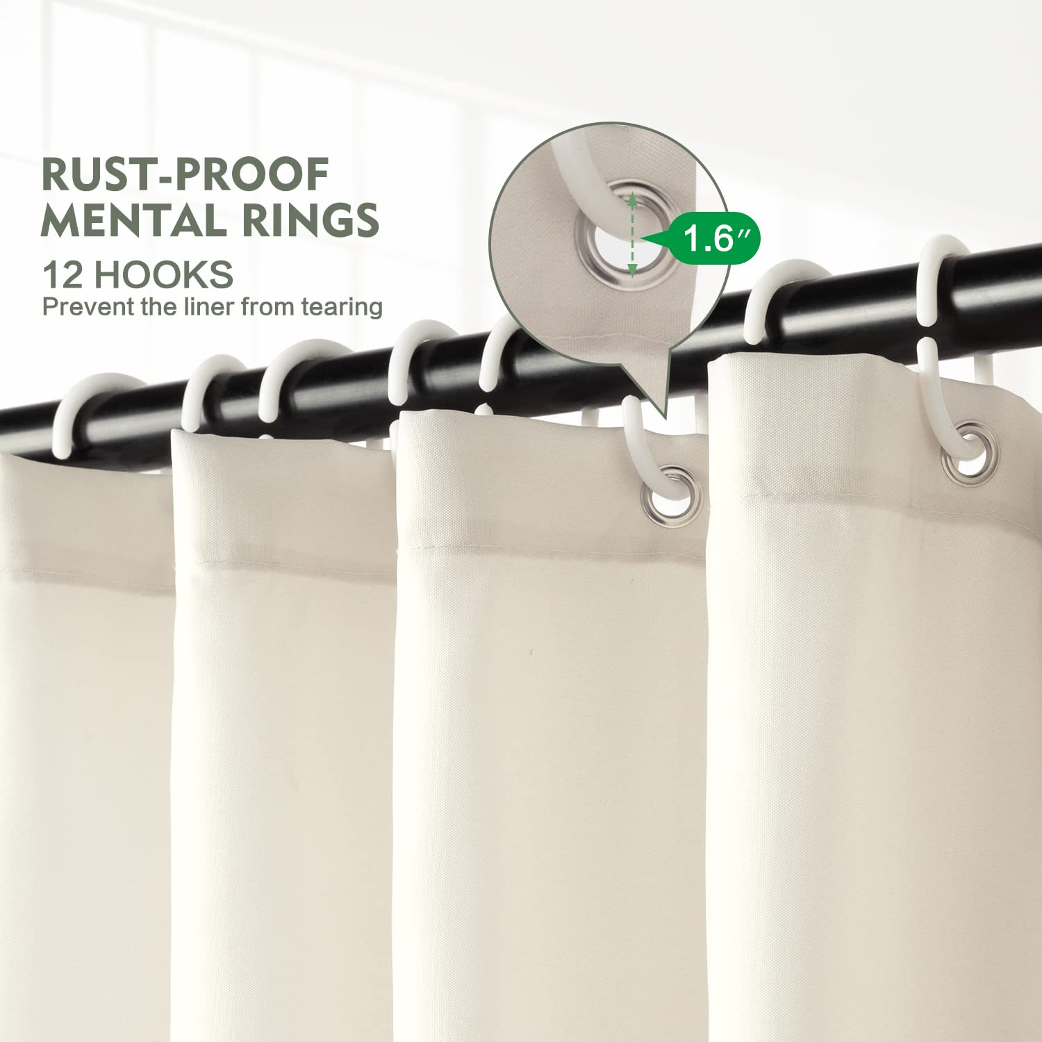 Brown Misty Forest Shower Curtain Waterproof Fabric Deer Shower Curtain Nature Mountain Shower Curtains For Bathroom Woodland Ru