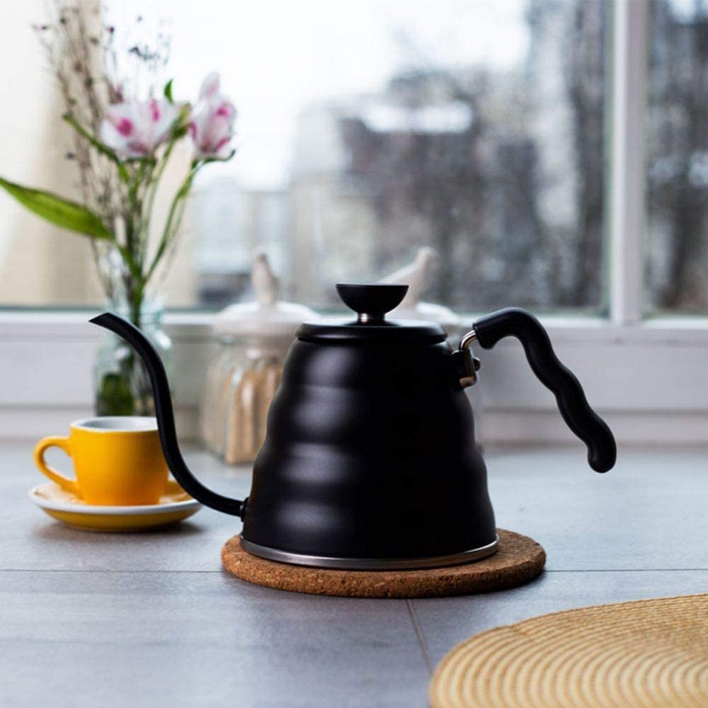 Hario V60 ''Buono'' Gooseneck Coffee Kettle  1.2L  Stainless Steel  Matte Black