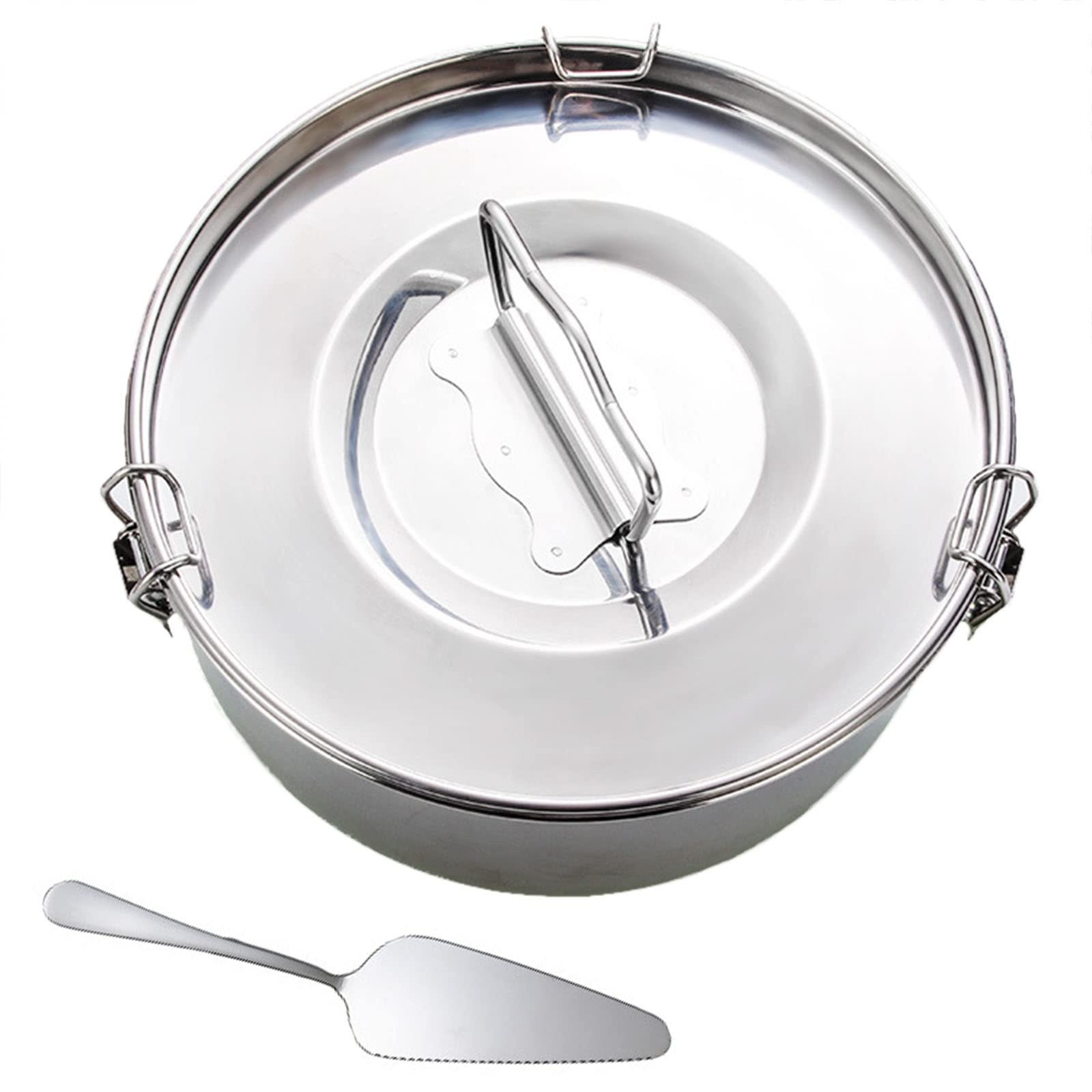 Stainless Steel Flan Mold 1.6Qt, Flan Pan For Instant Pot 6Qt, Mexican Design Flanera Flan Maker, Molde Para Flan, Silver