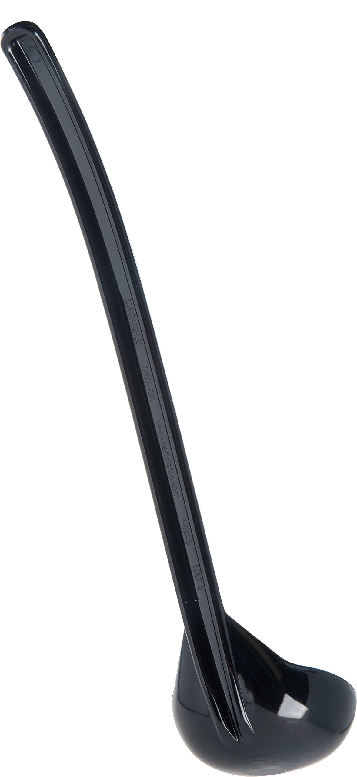 Carlisle Foodservice Products 029503 Carly Plastic Dressing/Serving Ladle, 1 Oz./9.5'', Black (1 Unit)