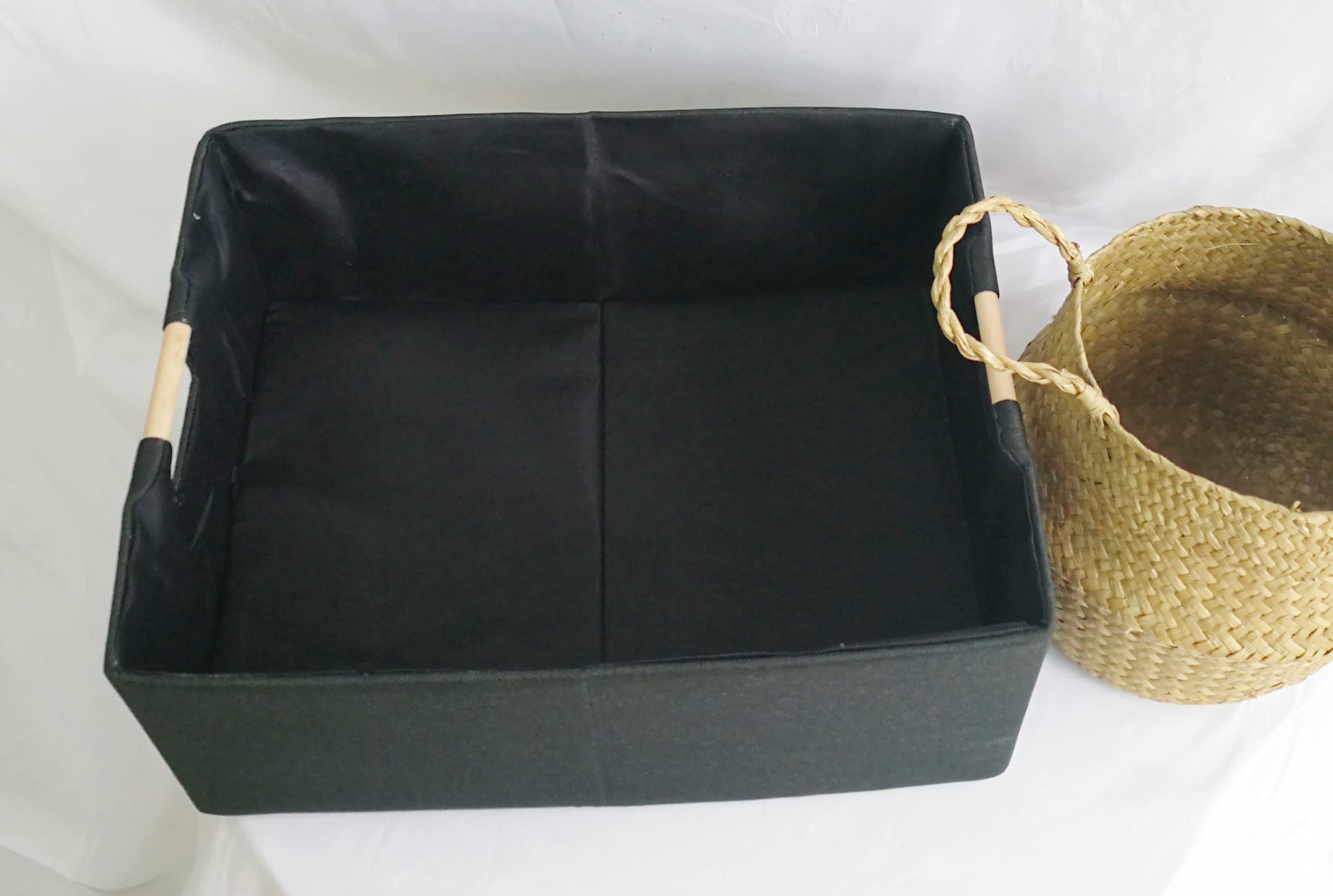 Fuuloxe Storage Bin For Shelves Rectangle Closet Baskets Foldable Toy Box With Handles And Sturdy Cardboard For Nursery Home Off