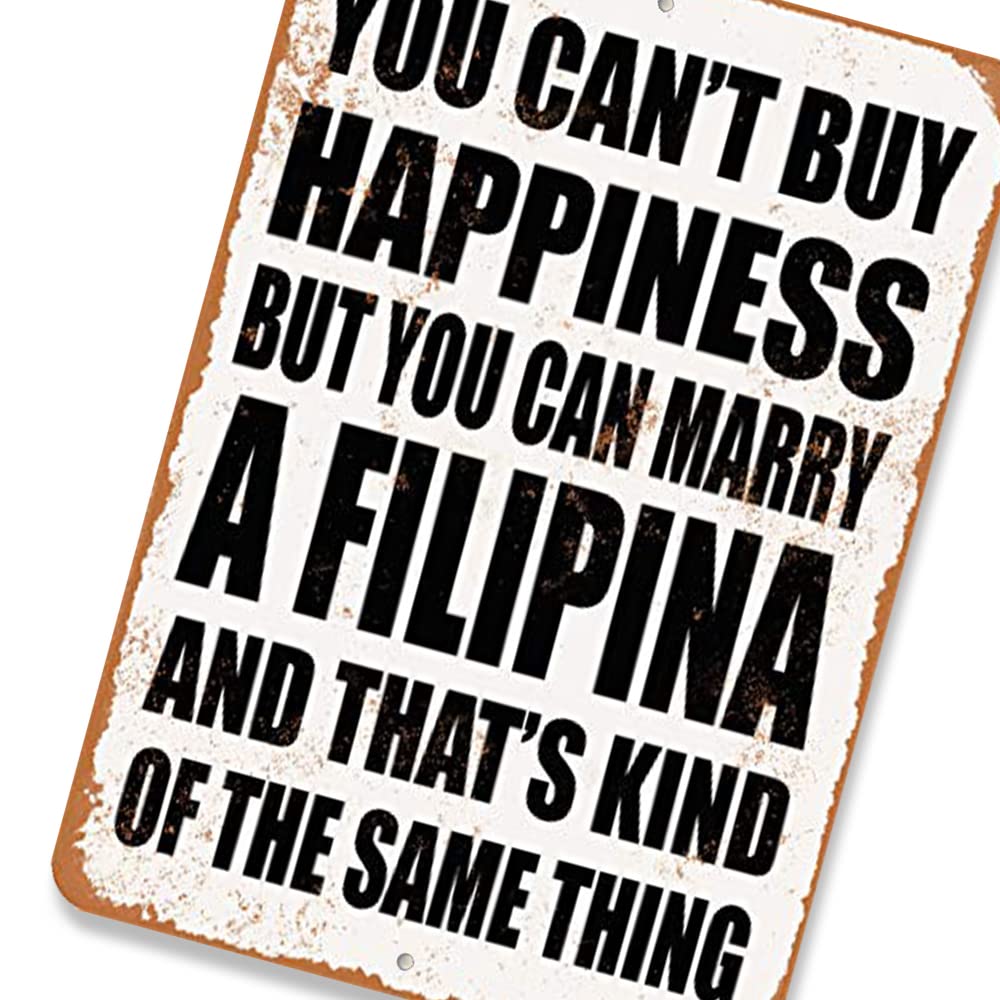TCHPAX 12X8 - Vintage Look Aluminum Metal Sign - Inches - You Can't Buy Happiness But You Can Buy a Turtle