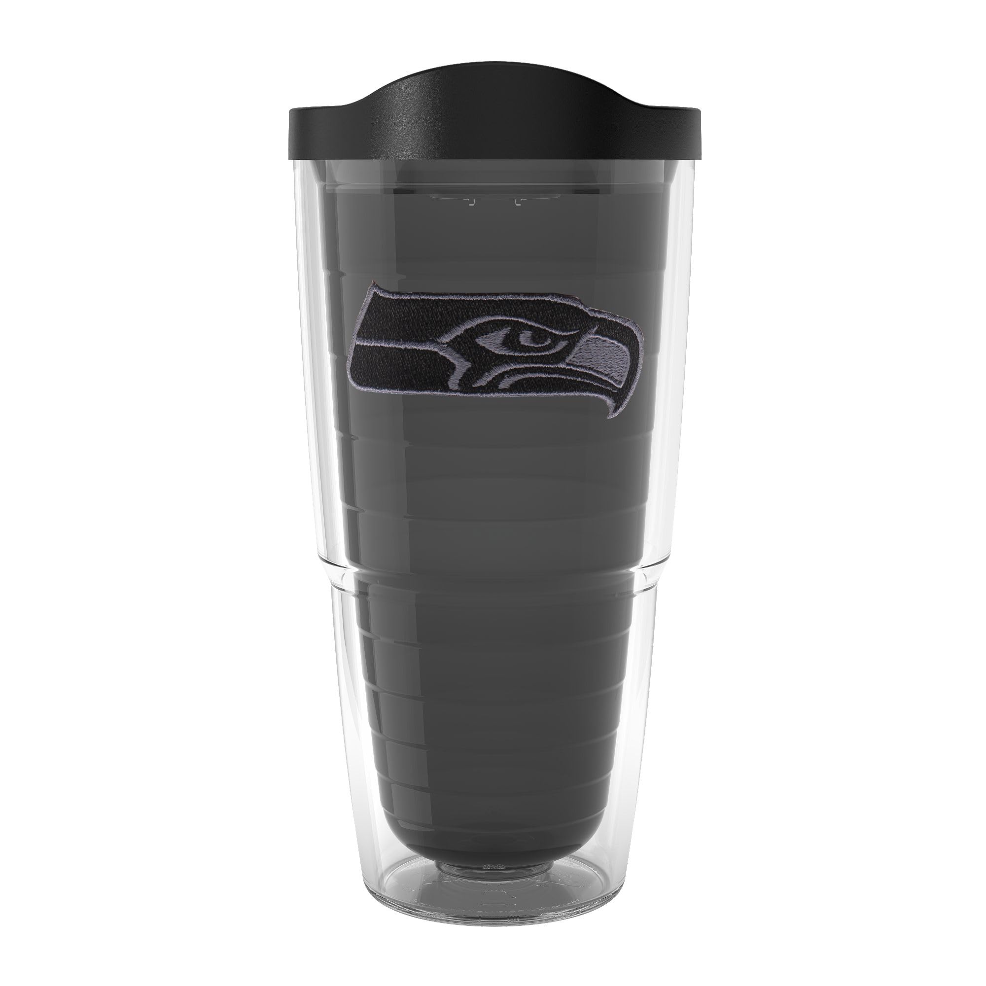 Tervis NFL Seattle Seahawks  Monochrome Made in USA Double Walled Insulated Tumbler Travel Cup Keeps Drinks Cold & Hot, 24oz, C