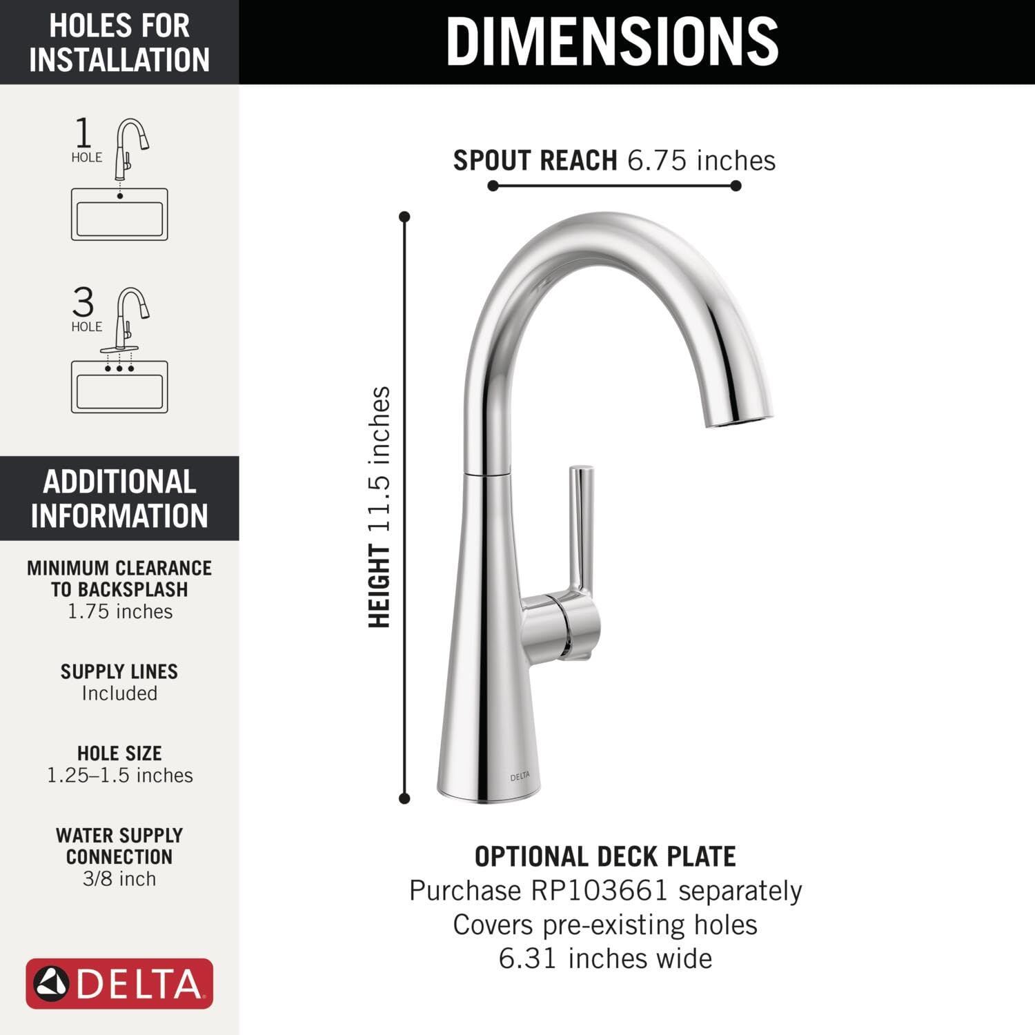 Delta Faucet Bar Faucet Chrome, Bar Sink Faucet Single Hole Chrome, Wet Bar Faucets, Prep Sink Faucet, Faucet For Bar Sink, Chro