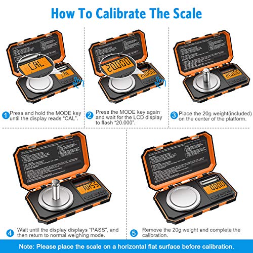 (New Version) Amir Professional Digital Scale, 20G Pocket Scale With 0.001G Accuracy, Electronic Smart Scale With 20G Calibratio