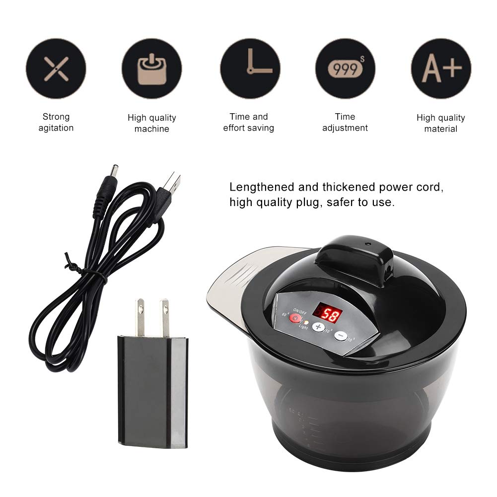 Rbsd Electric Mixer, Electric Blender, With Scales Mixing Bowl, Us Plug Automatic Dye Cream Blender For Hair Salon Home