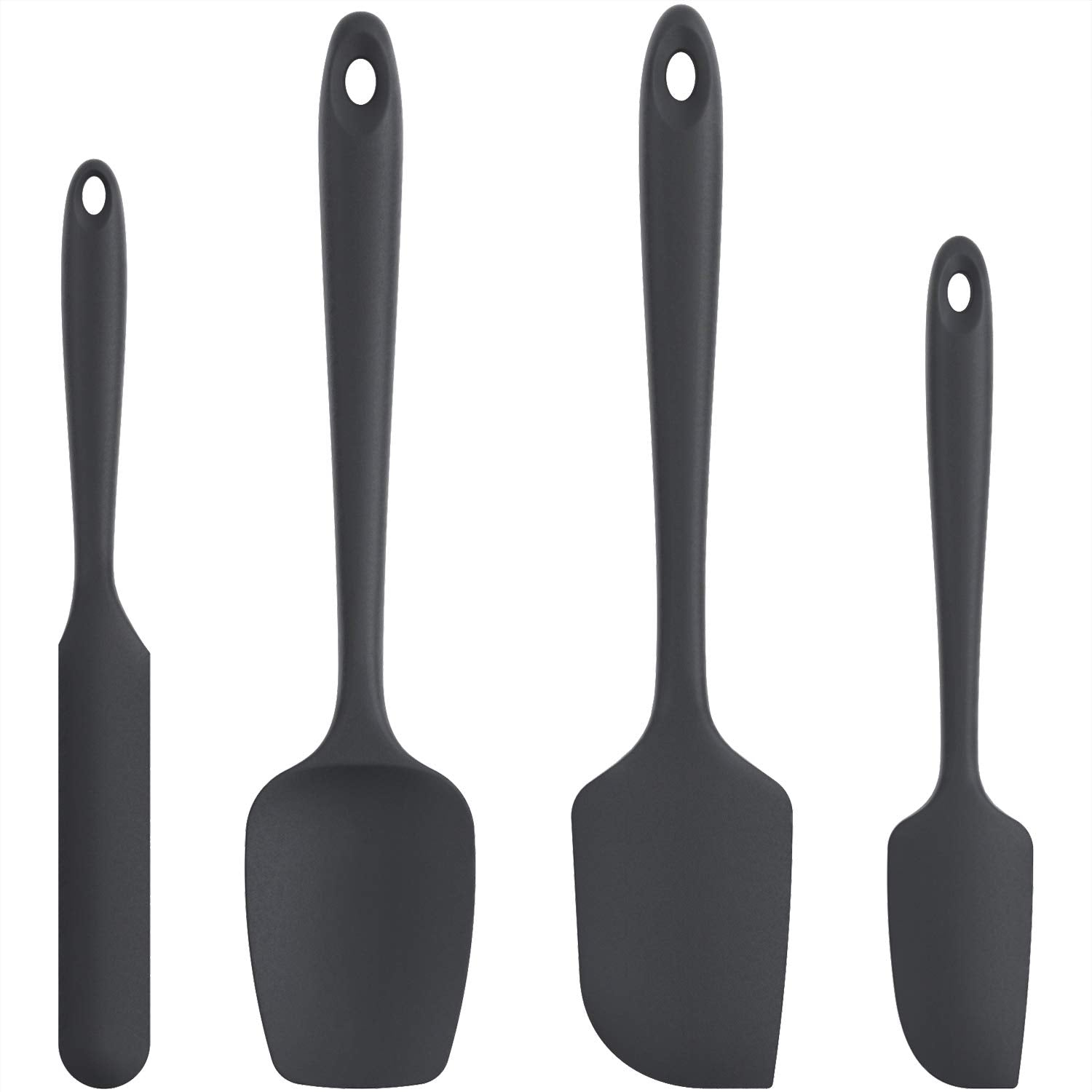 U-Taste Silicone Spatula Set With 600 Degrees Fahrenheit Heat Resistant (Black)