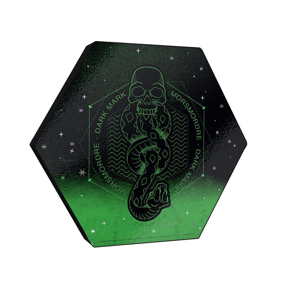 Harry Potter - Death Eater Dark Mark - Lord Voldemort Symbol - 11.5    X 10    Hexagon Shaped Knexagon Wood Print - Desktop Art,