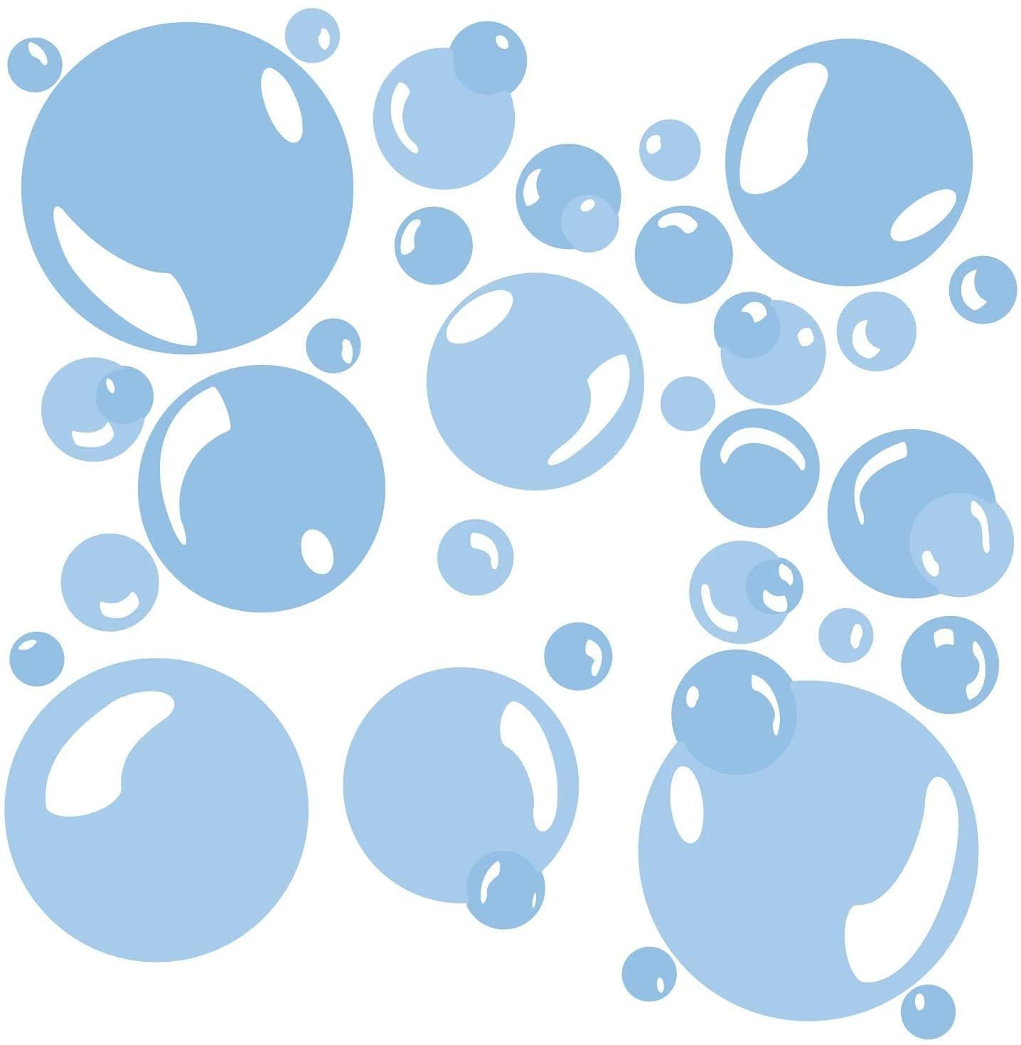 Roommates Rmk1846Scs Bubbles Peel & Stick Wall Decals, Blue 10 Inch X 18 Inch