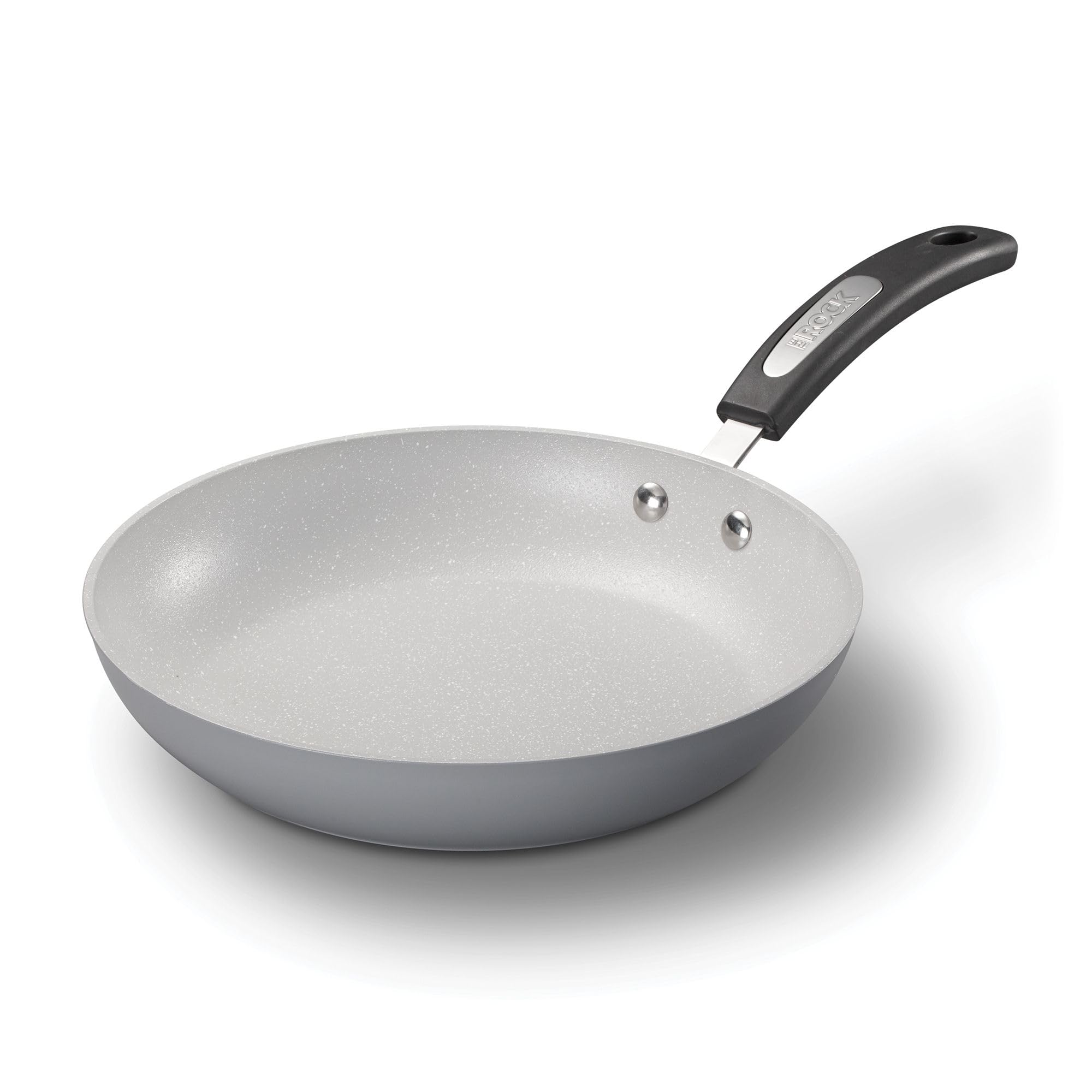 Starfrit The Rock Terra 30Cm (12'') Ceramic Non-Stick Fry Pan - Thick Aluminium Base - Pfoa Free - Easy To Clean - Grey
