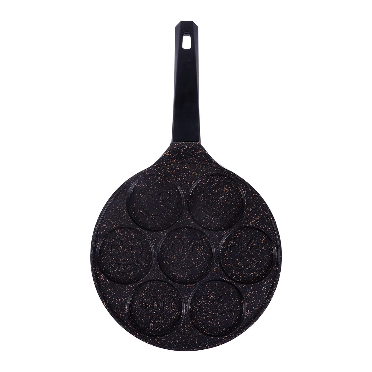 Serenk Fun Cooking Smile Mini Pancakes Maker, Nonstick Bakeware, Always Pan For Frying Eggs, 7 Emoji Faces, Pancake Molds For Ki