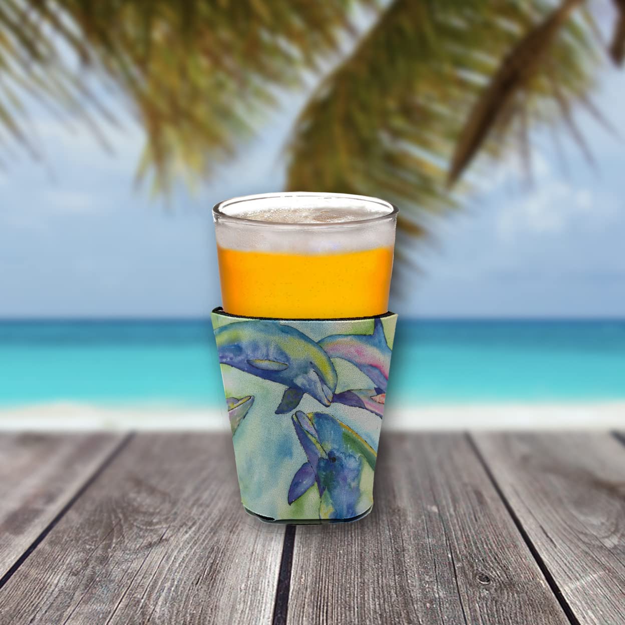 Dolphin  Red Solo Cup Beverage Insulator Hugger