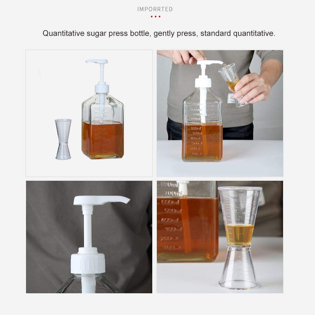 Fdit Maple Syrup And Honey Dispenser Plastic Syrup Bottle Holder With Pump Kitchen Ketchup Sauces Condiment Bottle Containers La