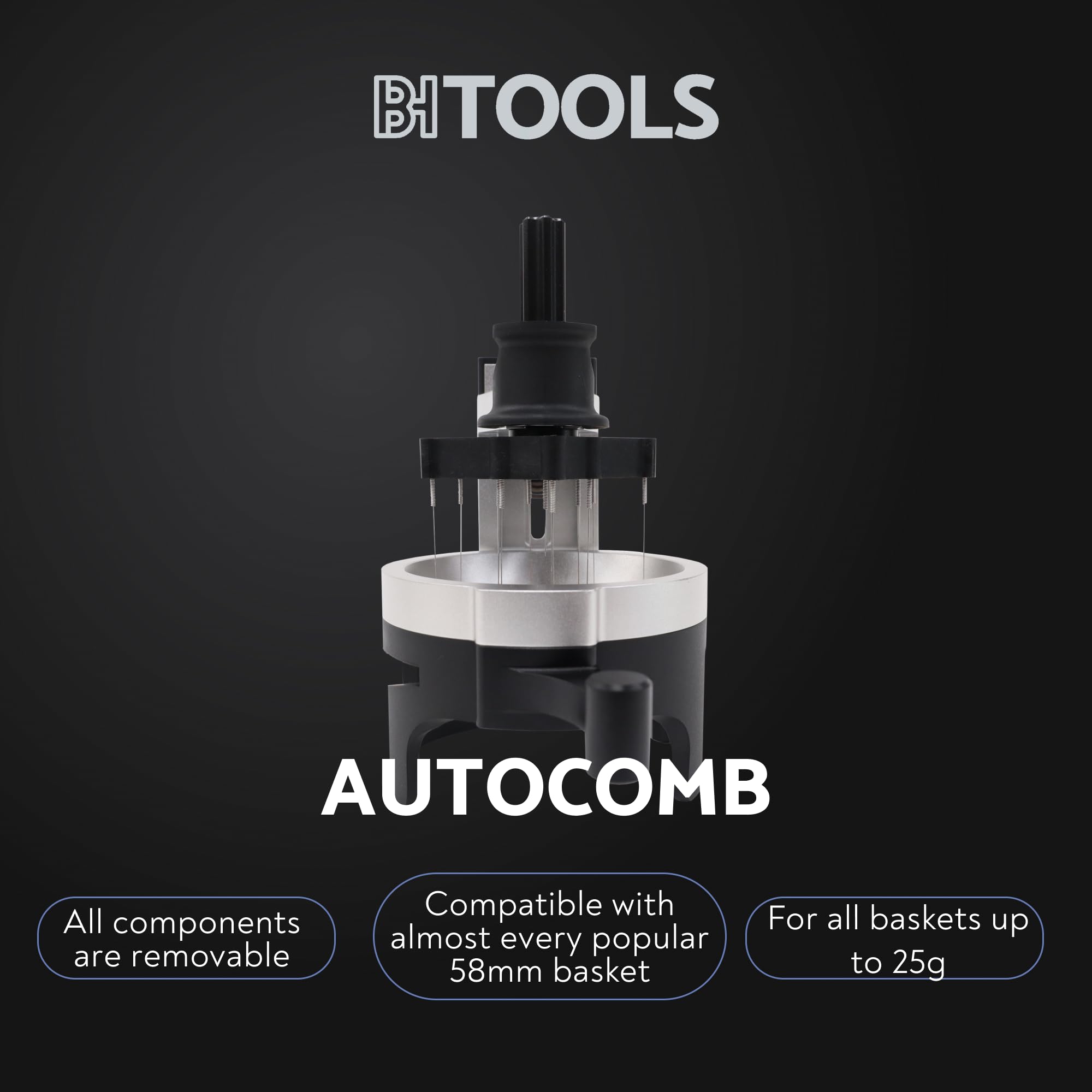 Barista Hustle Tools Autocomb, Precision Engineered For Specialty Coffee Enthusiasts, Adjustable Needle Depth Up To 25G, User-Fr