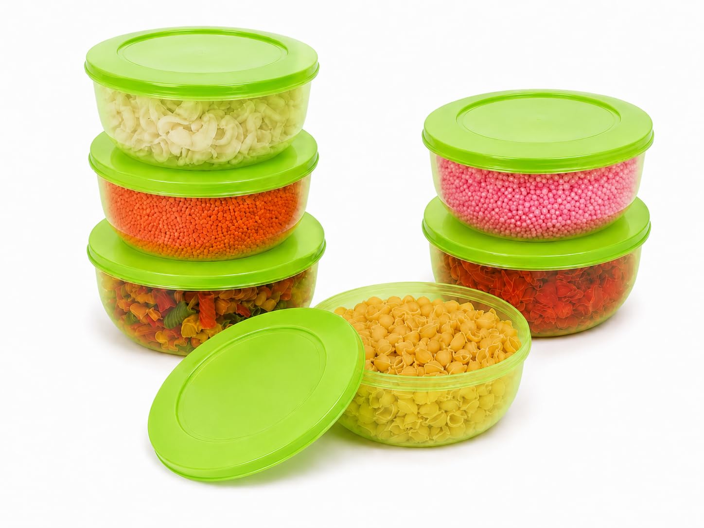 Cutting Edge 600Ml Eco Storage Container & Organizer Set Of 6 (Green)