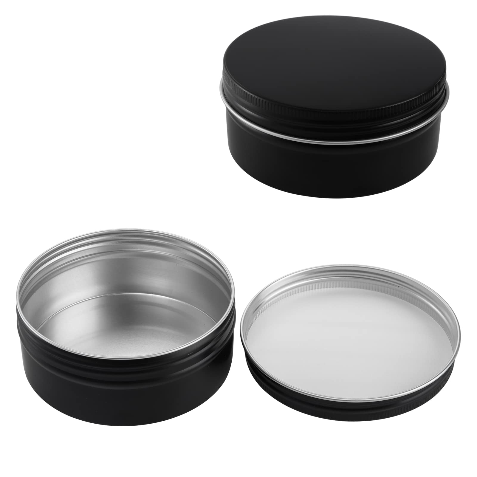 Foraineam 24 Pack 8 Oz / 240Ml Round Aluminum Tin Cans With Screw Top Lids - Large Metal Empty Tea Storage Case Jars - Spice Sal