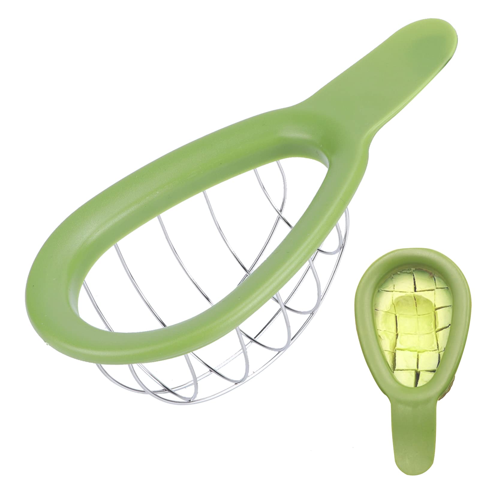 Avocado Cuber Tool, Stainless Steel Avocado Slicer Cutter Salad Tools Kitchen Gadget
