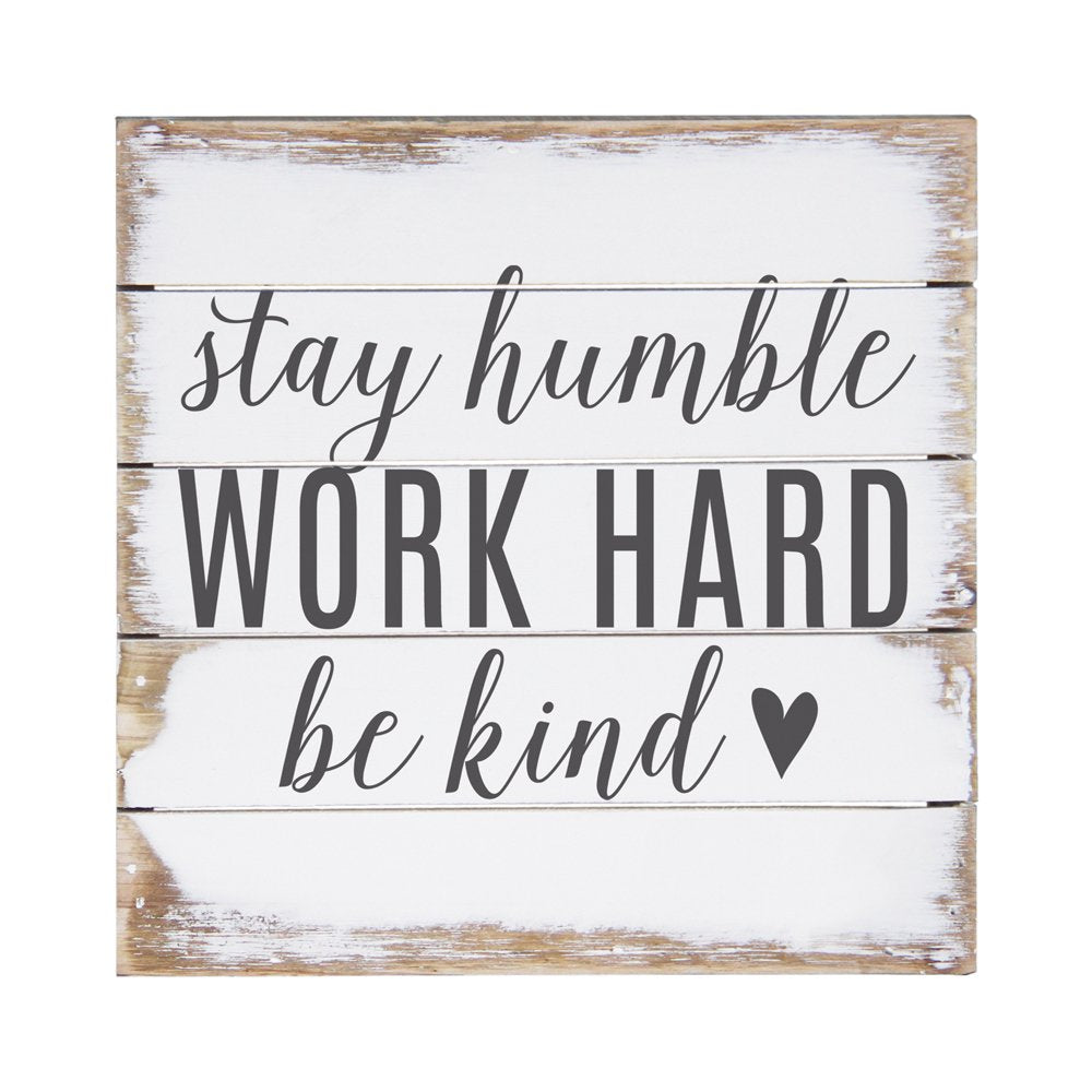 Sincere Surroundings PET10158 Work Hard 8 x 8, White