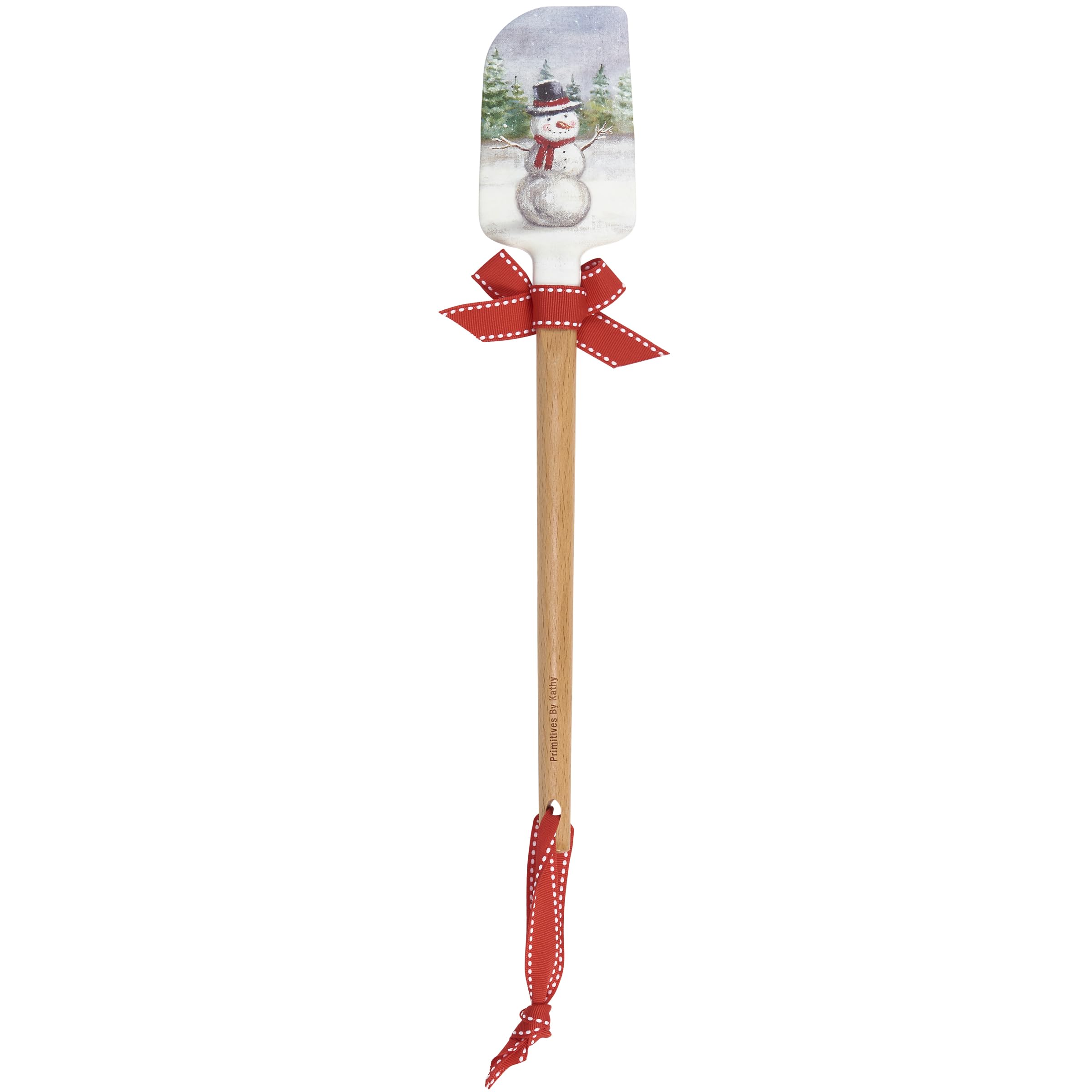 Primitives by Kathy Multicolor Silicone Wood Oblong Snow Family Spatula