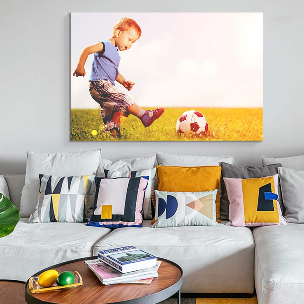 Nwt Custom Canvas Prints With Your Photos For Kids Aging, Personalized Canvas Pictures For Wall To Print Framed 32X48 Inches