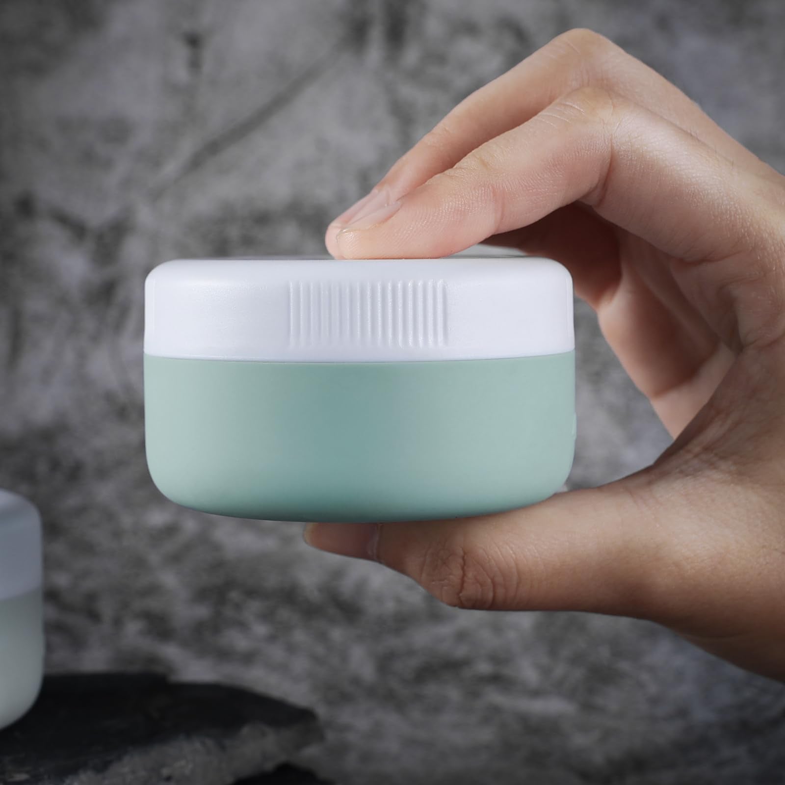 Kuangre Travel Containers For Toiletries, Silicone Cream Jars Bpa Free, Tsa Approved Travel Size Containers, Leak-Proof Travel E
