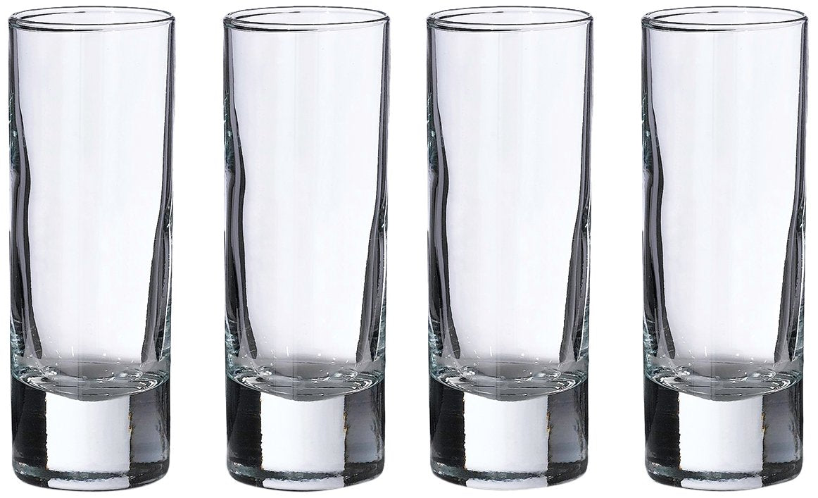 Lillian Rose Set of 4 Tall Shot Glasses, 4 Count (Pack of 1), Clear, 8 ounces