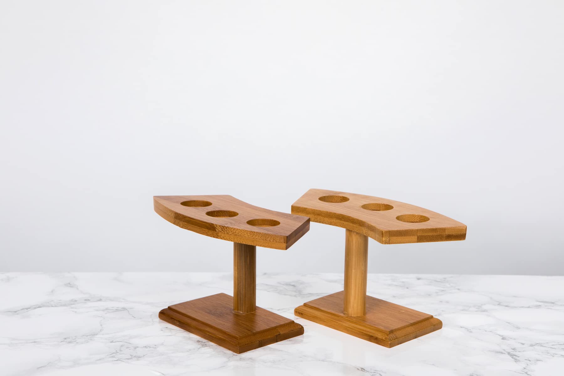 Packnwood 210Sbam3-3 Hole Bamboo Food Cone Stand And Temaki Display Bamboo Holder - Biodegradable Bamboo Cone Holder Stand - L 6