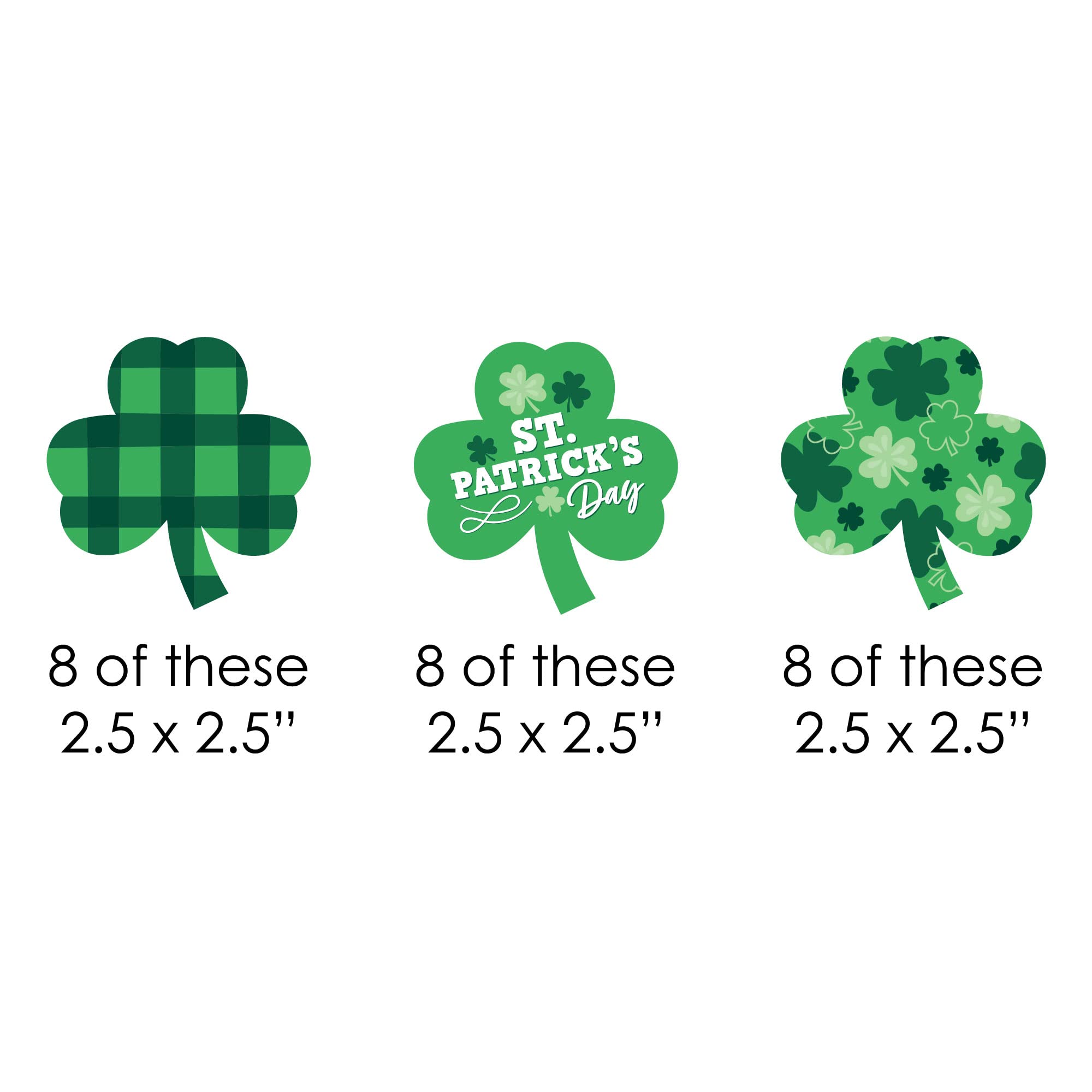 Big Dot Of Happiness Shamrock St. Patrick'S Day - Diy Shaped Saint Paddy'S Day Party Cut-Outs - 24 Count