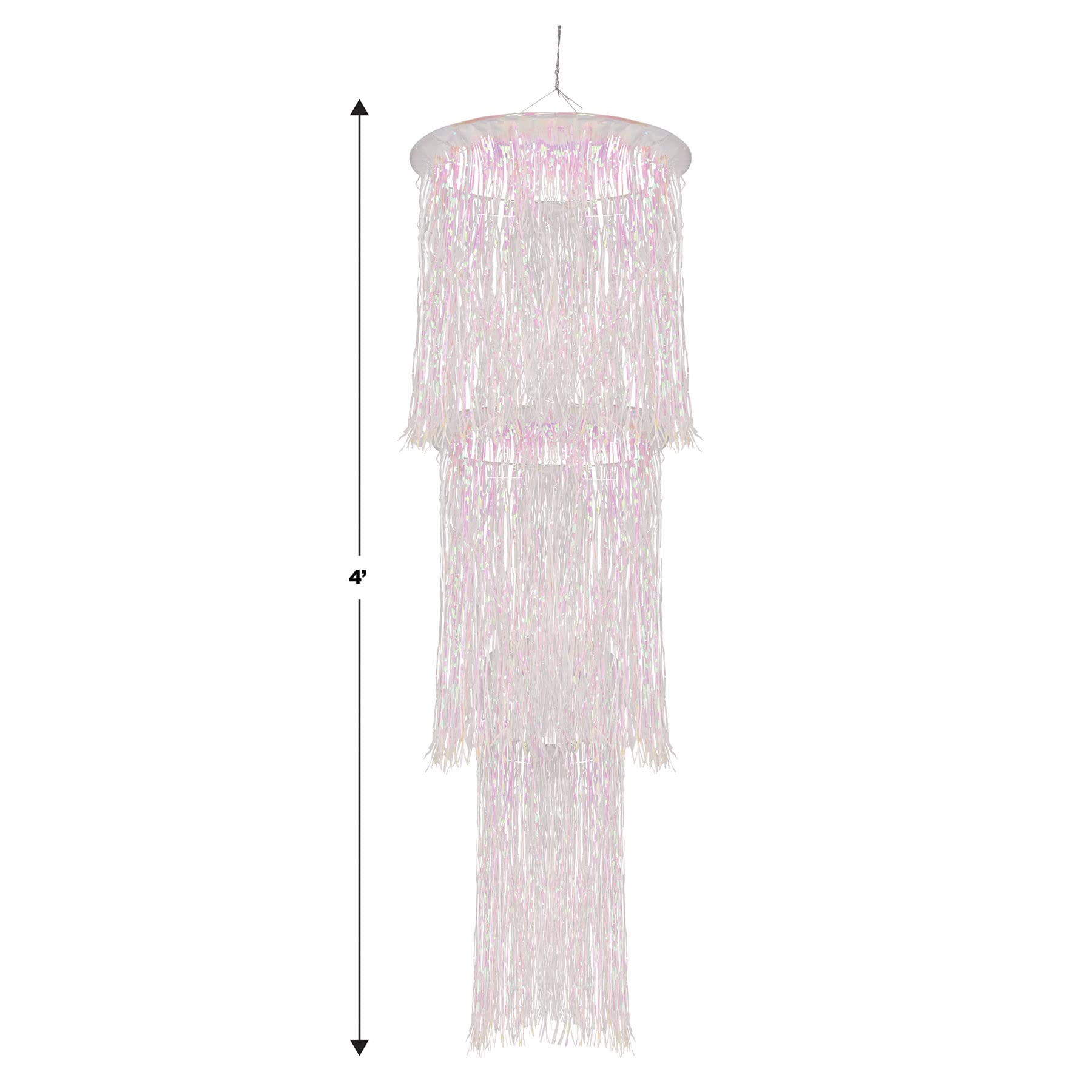 Beistle 3-Tier Shimmering Opalescent Chandelier Pack Of 2