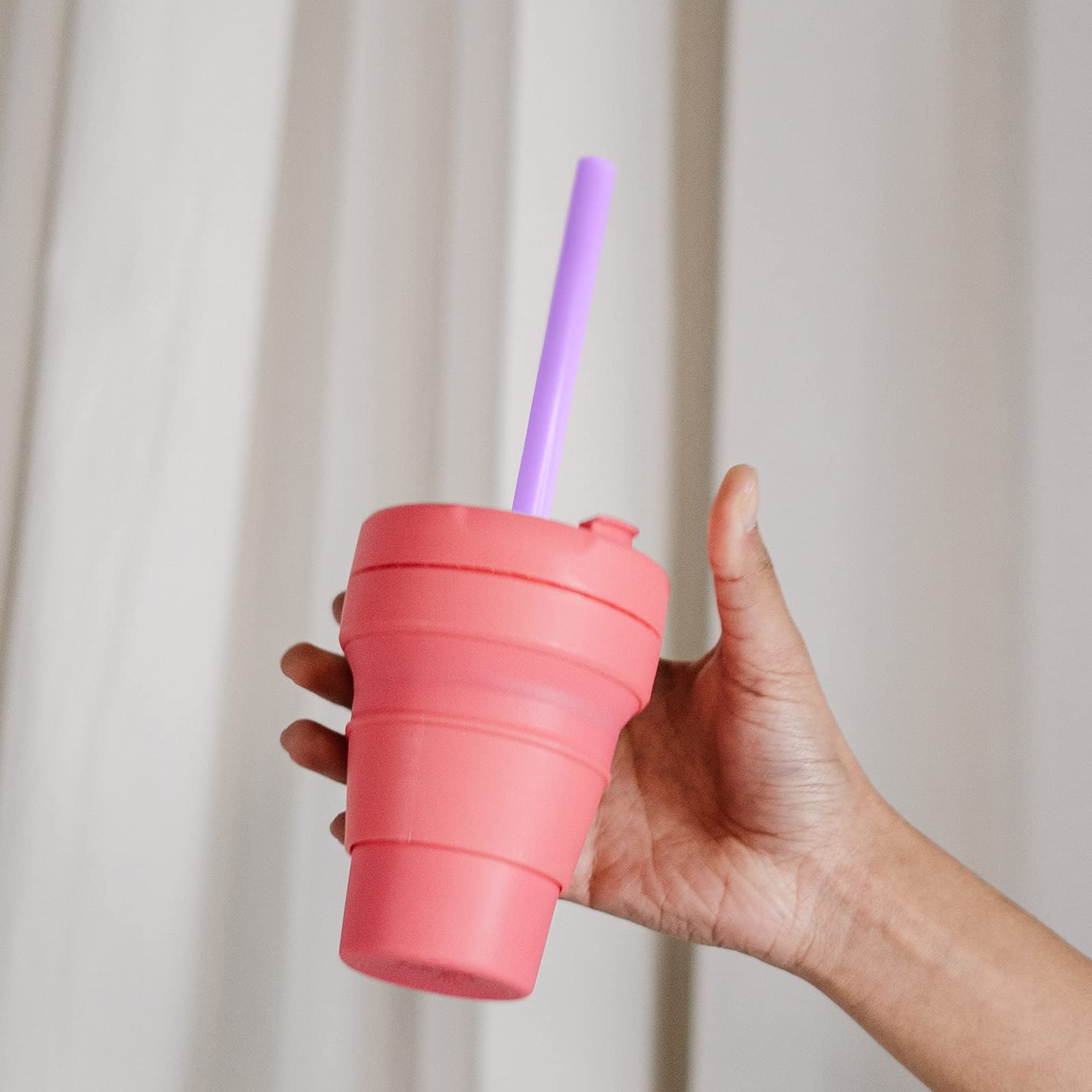 Daily Treasures 14Pcs Silicone Drinking Straws, 3 Sizes Reusable Silicone Straws Straight With 2 Bags & 2 Brushes-Reusable Boba