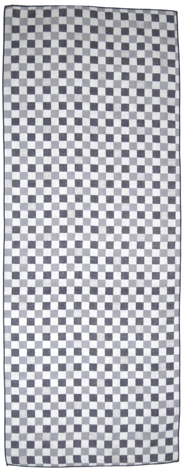 Mikura Double Gauze Tenugui, Japanese Towel, Ichimatsu (Gray)