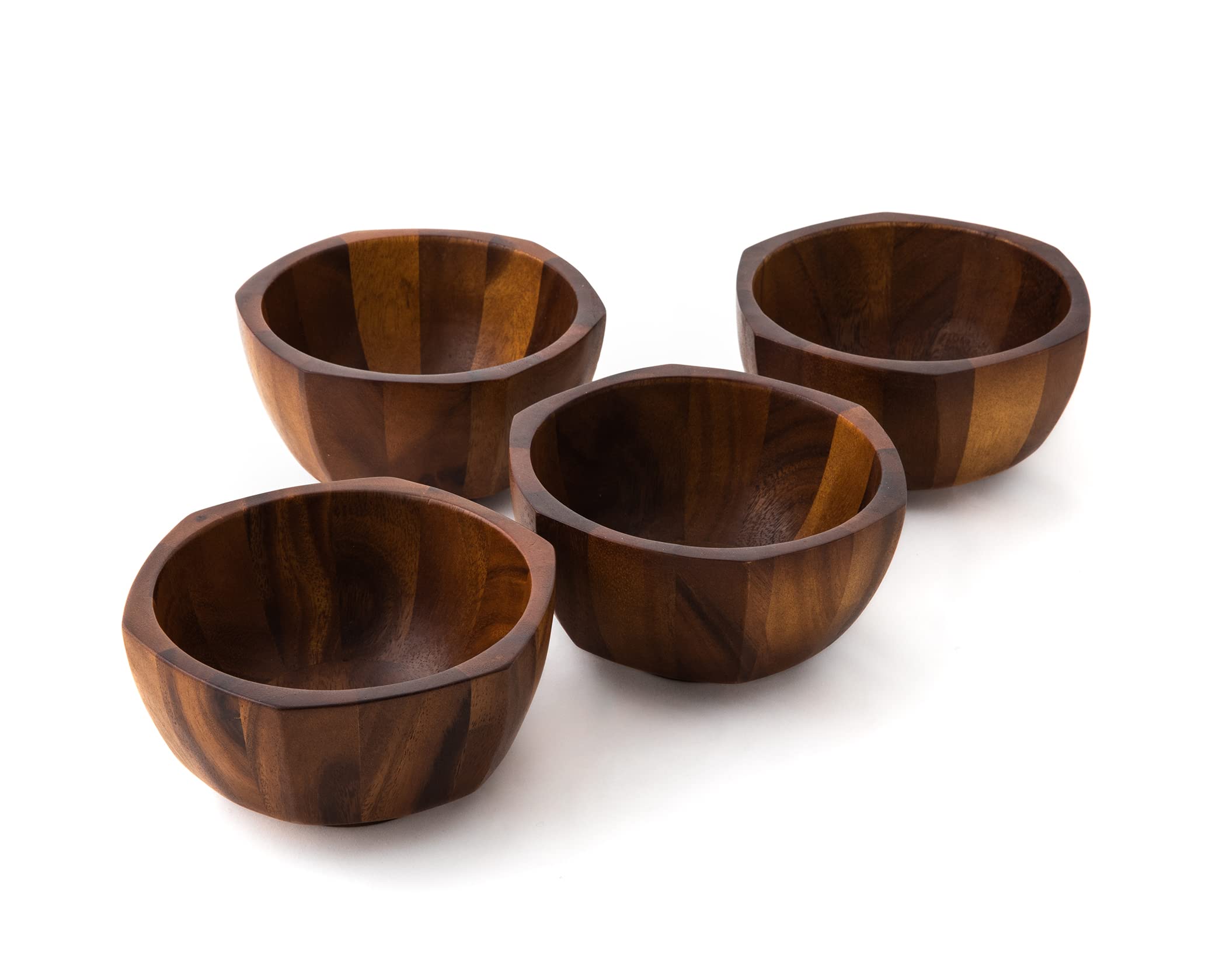 Nambe Rivet Individual Salad Bowls | Set Of 4 | Serve Pasta, Condiments, Dip, Fruit, Sauce, Nuts, Olives, And Salsa | Vegetable