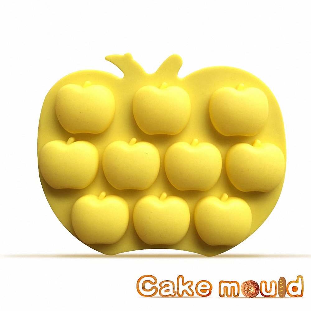2-Pack Apple Silicone Molds - Moldfun Apple Mold For Chocolate, Cupcake Topper, Jello, Candy, Gummy, Ice Cube, Cookie, Muffin, M