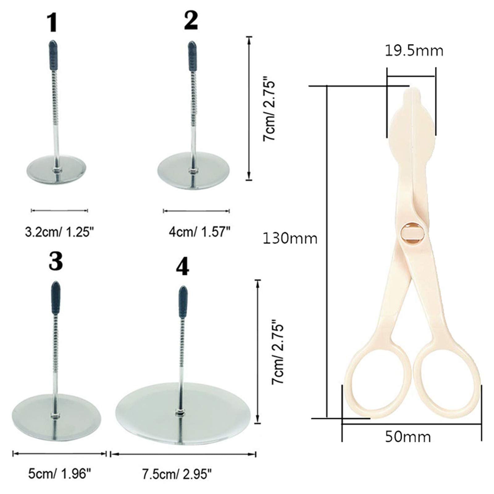 Cake Decorating Tool Kit, 7Pcs Stainless Steel Icing Piping Nozzle Tips, 4Pcs Cake Flower Nail And 1 Flower Lifters For Cake Fon
