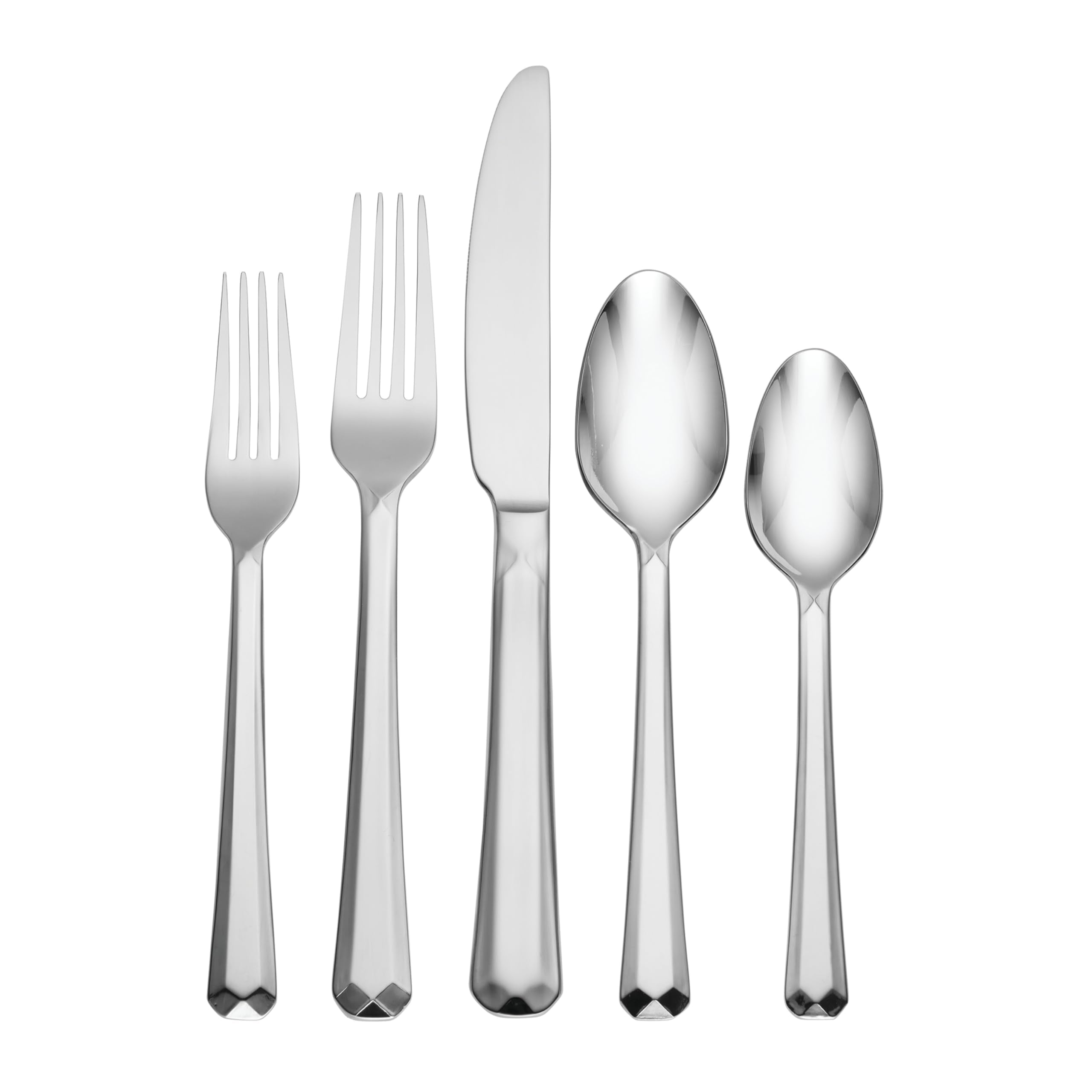 Oneida Chroma 65 Piece Fine Flatware Set, Service For 12, 18/10 Stainless Steel, Silverware Set, Dishwasher Safe