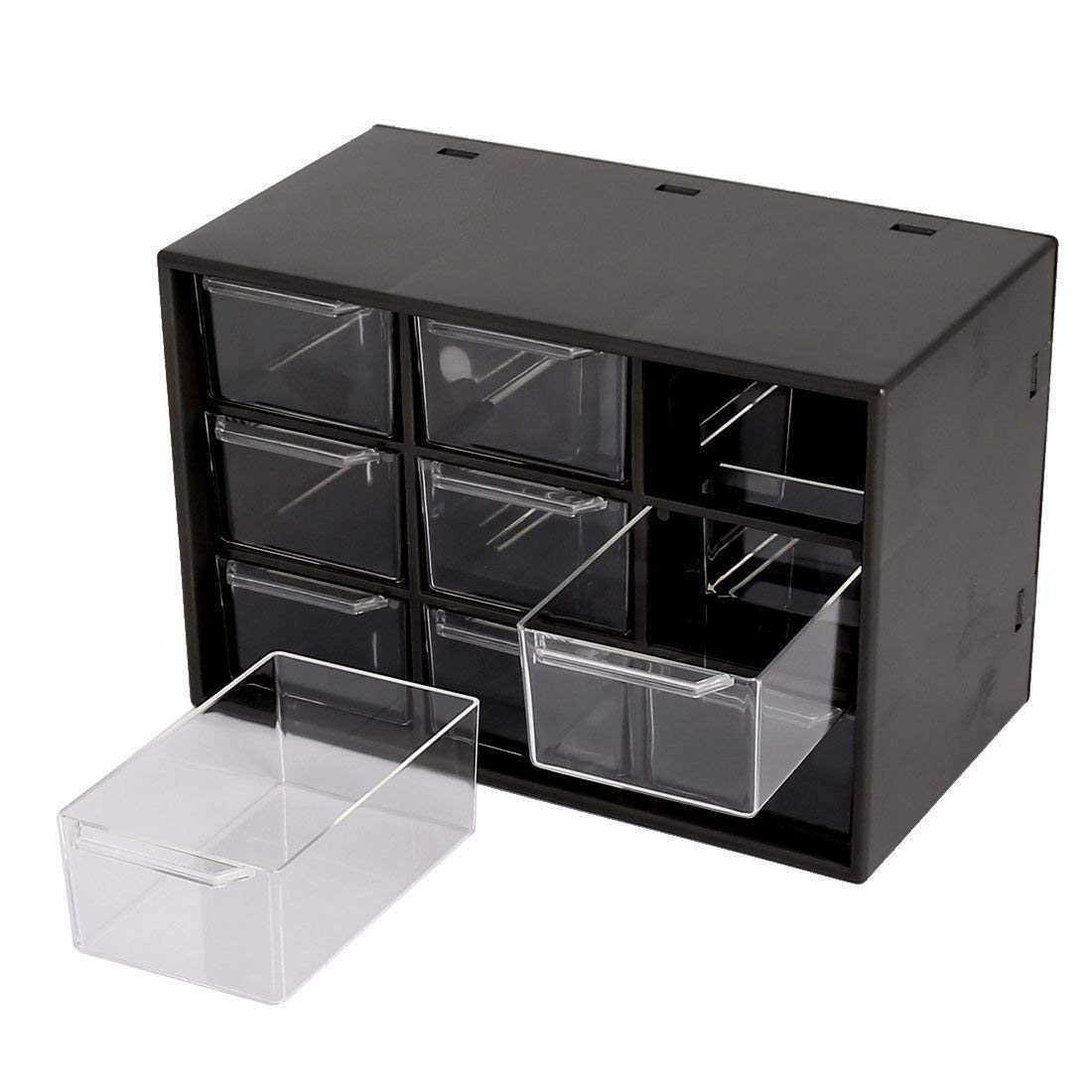 Mini Plastic 9 Removable Drawer Storage Organizer, Art Craft And Storage Used In Desk, Small Parts, Sewing In Home Office Suppli