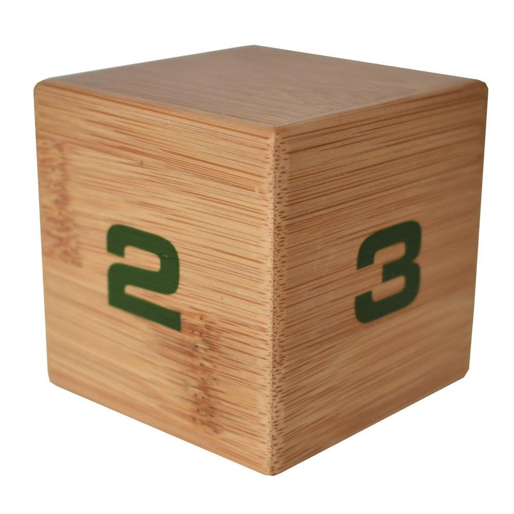 Miracle Timecube - Natural Bamboo Wood, 1-4 Minute Timer For Kitchen, Kids, Workout