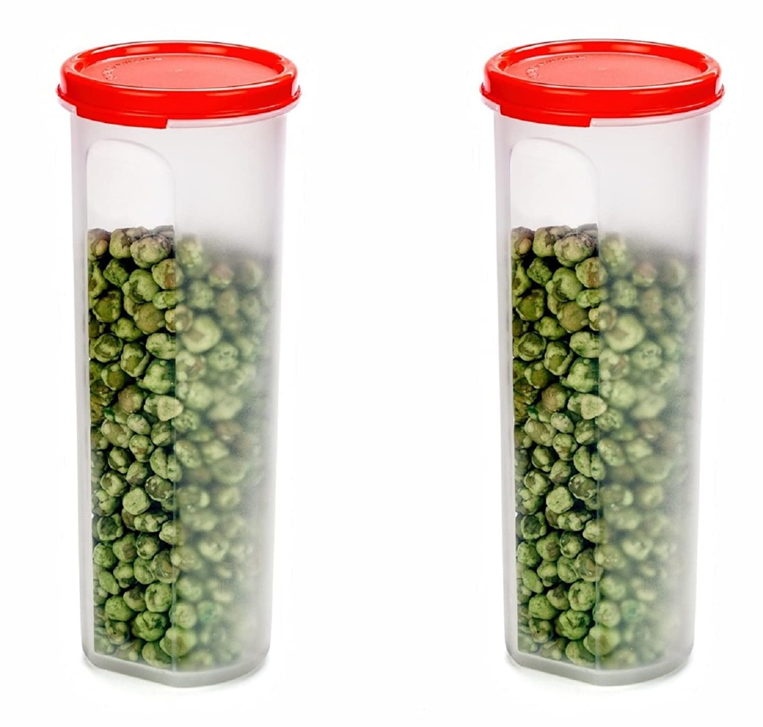 Signoraware Modular Plastic Container Set, 890Ml, Set Of 2, Red (Sge_722S2Red_Red)