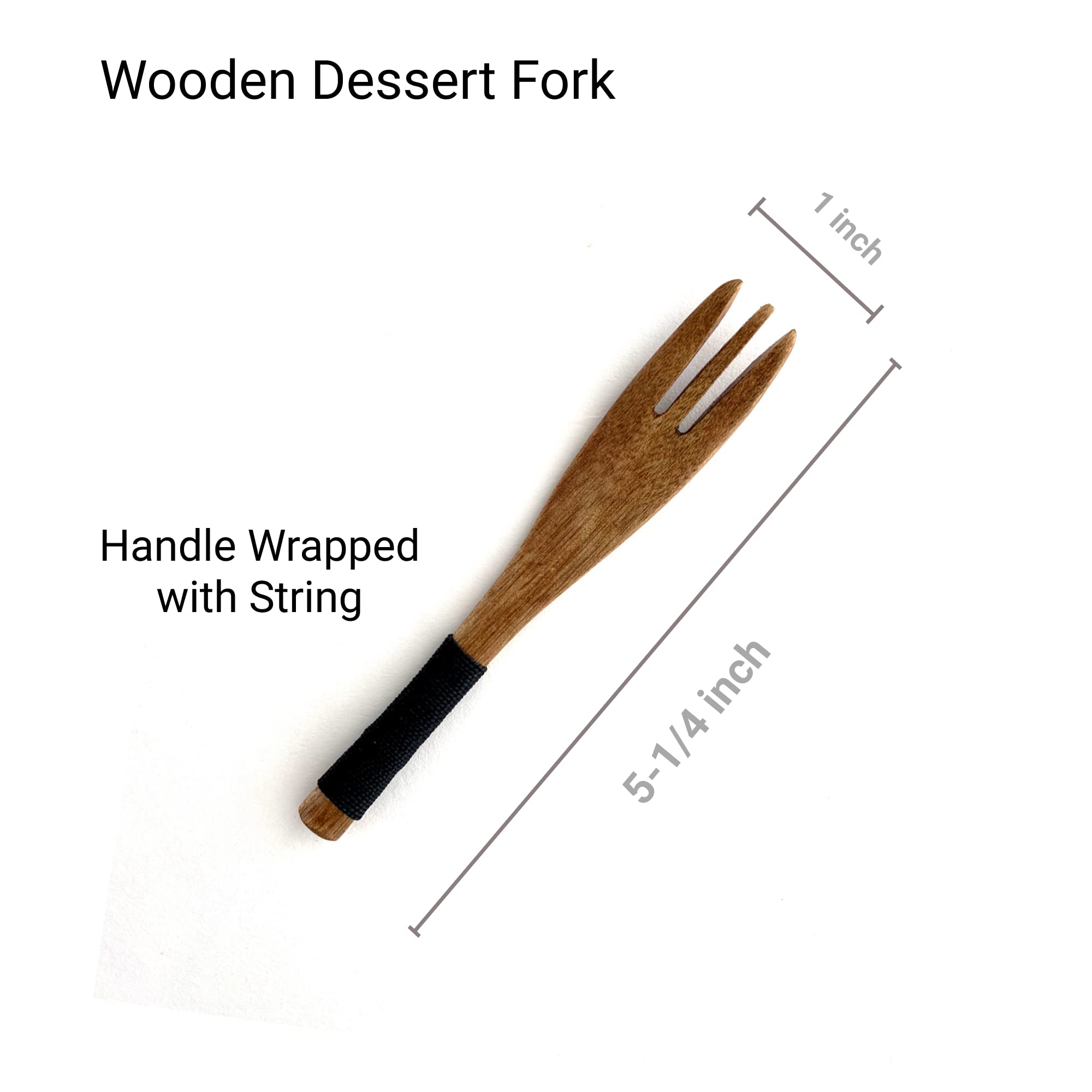 Japanbargain 2688, Kids Forks Small Wooden Forks Japanese Style Reusable Wooden Forks For Eating Dessert Salad Appetizer Snack F