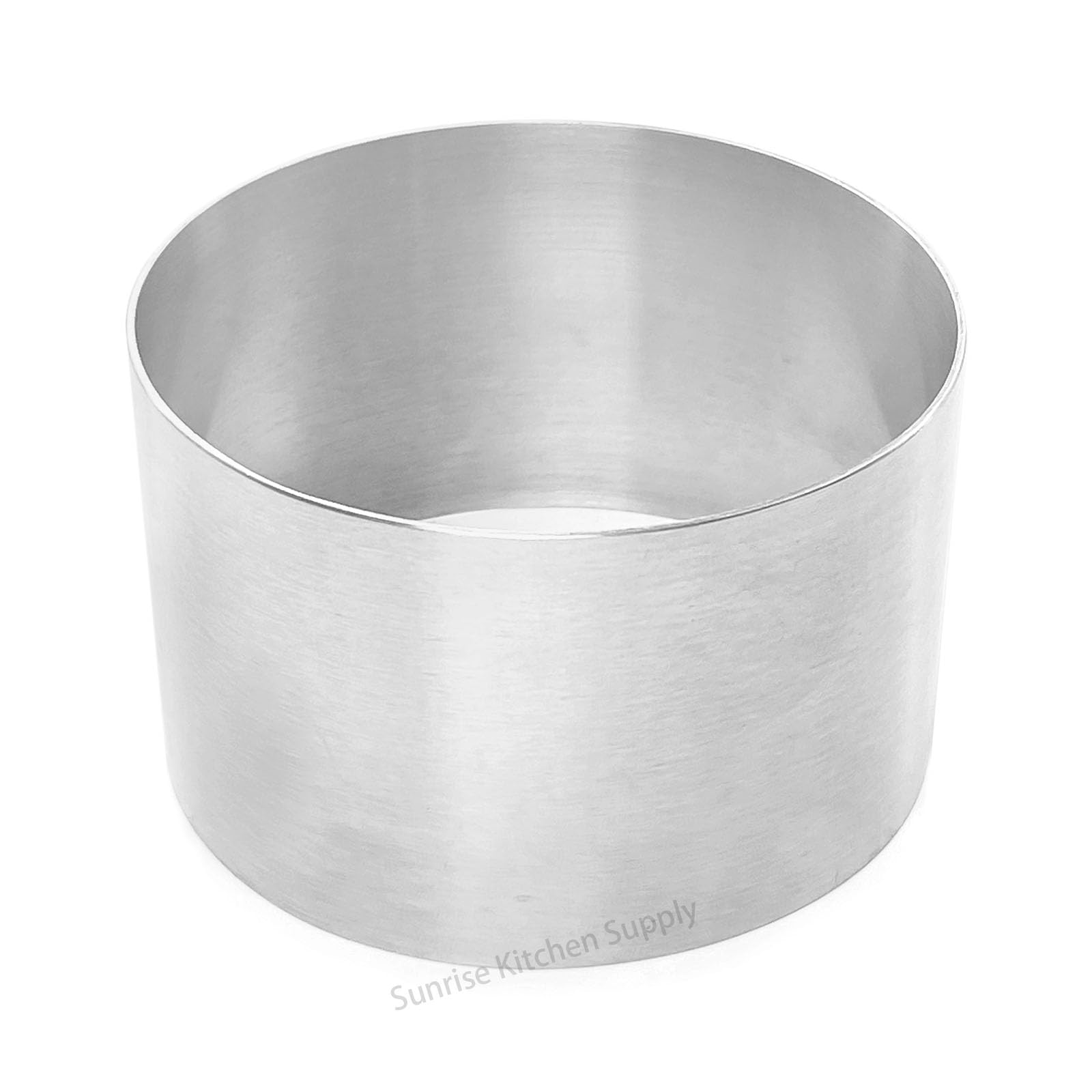 Sunrise Kitchen Supply Plating Forms Stainless Steel Ring Mold Set (3.5'' X 2'' & 3'' X 1.75'') 4 Count