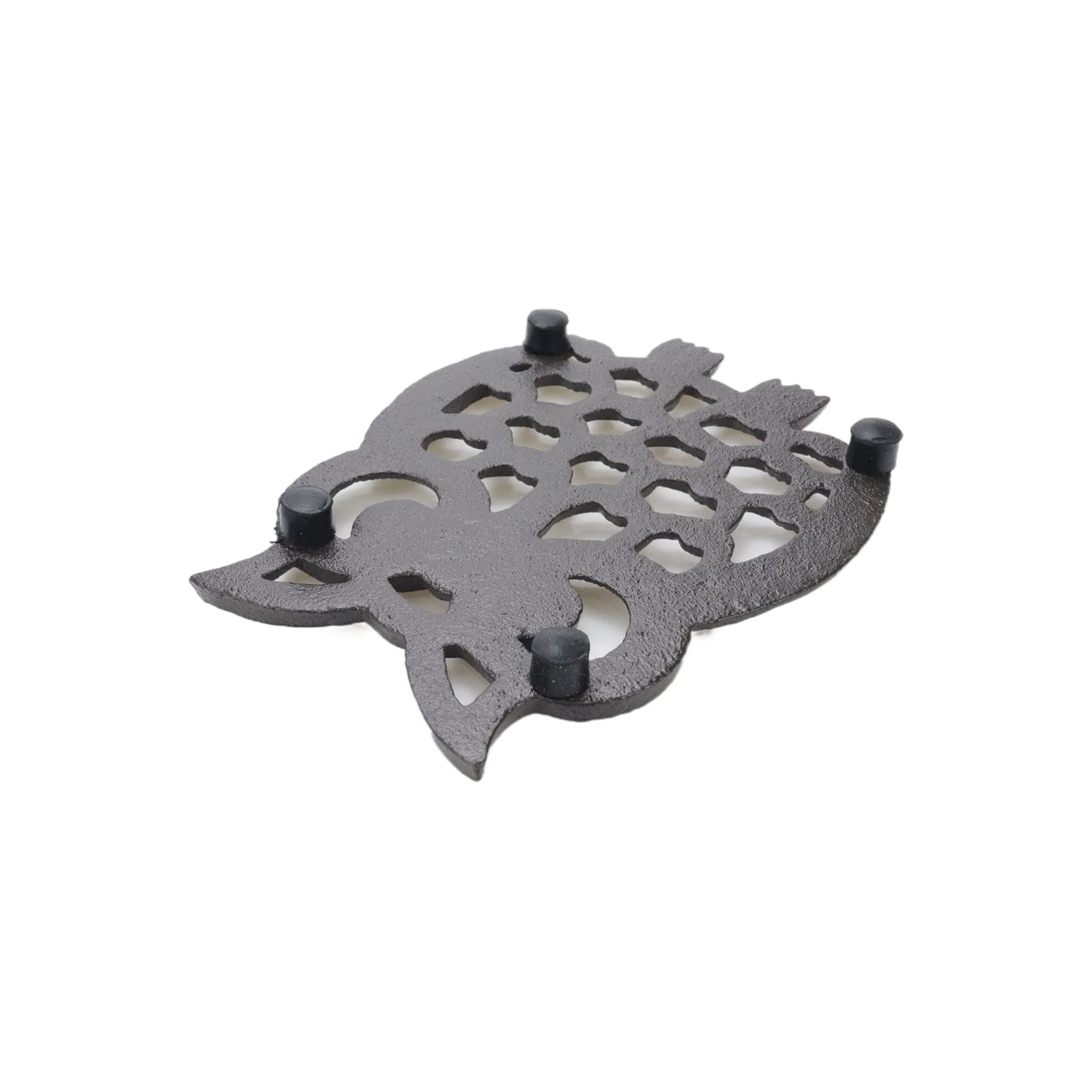 Faotup Cast Iron Trivet Owl Shaped Trivet Iron Trivet Stand For Pots Owl Trivets For Hot Dishes Decorative Iron Table Trivet For