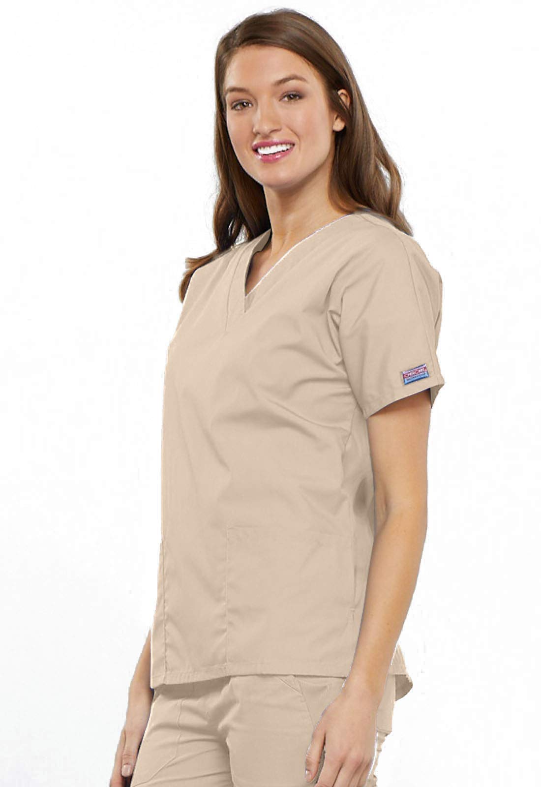 Scrubs For Women Workwear Originals V-Neck Top Plus Size 4700, 2Xl, Khaki