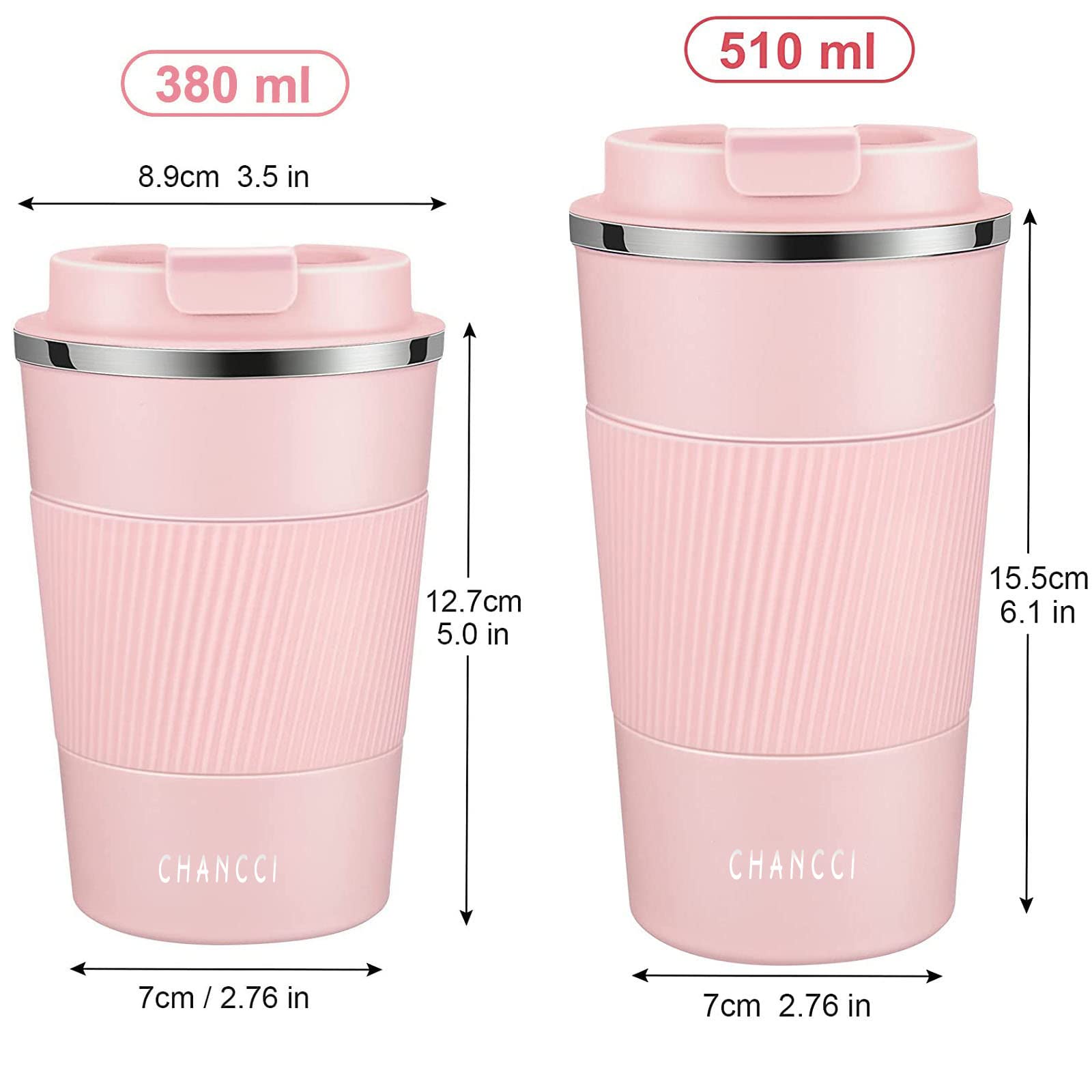 Travel Coffee Mug Spill Proof Leakproof 12 Oz Insulated Coffee Mug With Screw Lid, Stainless Steel Vacuum Tumbler Reusable Therm